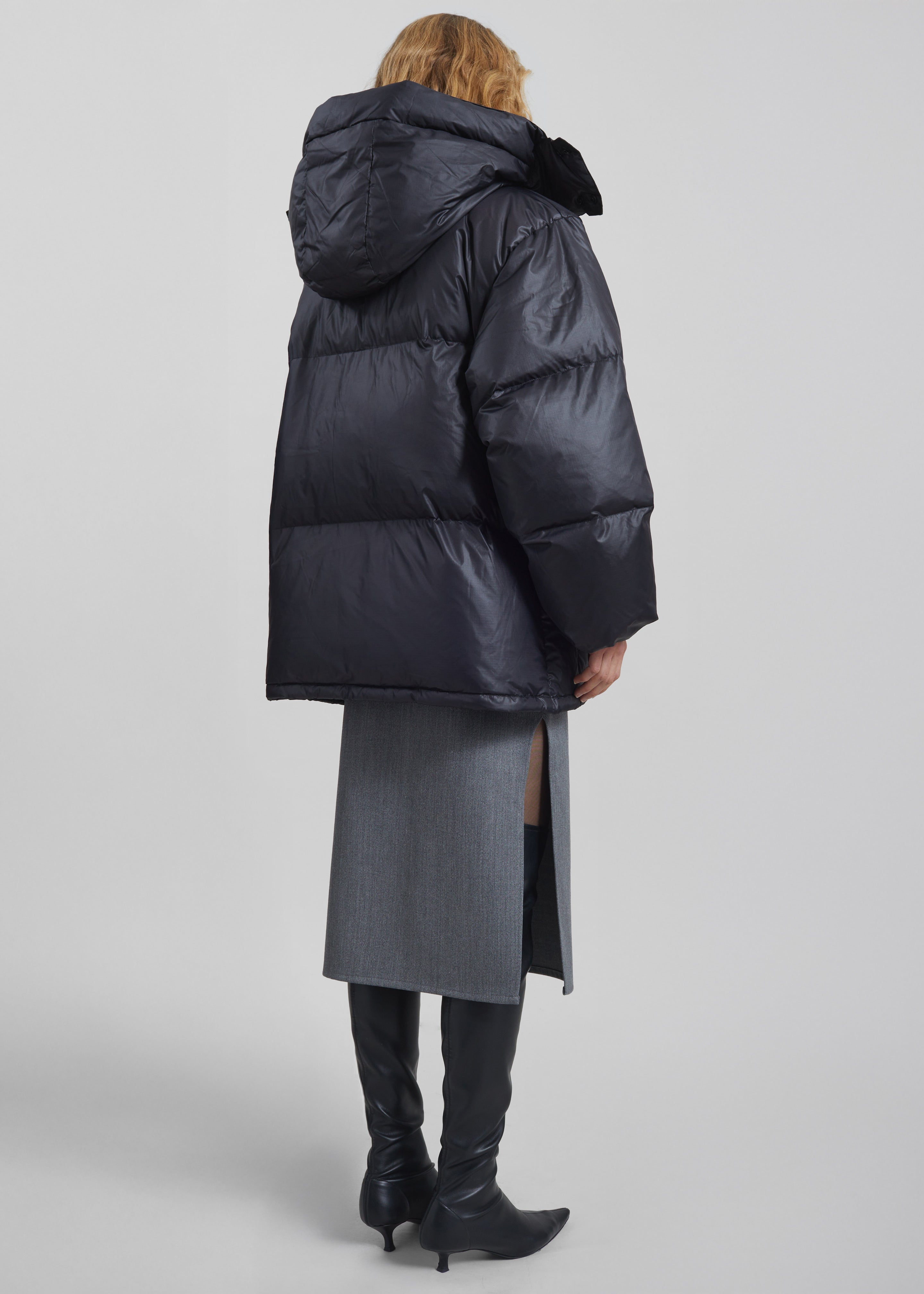 Riom Hooded Puffer Jacket - Black - 6