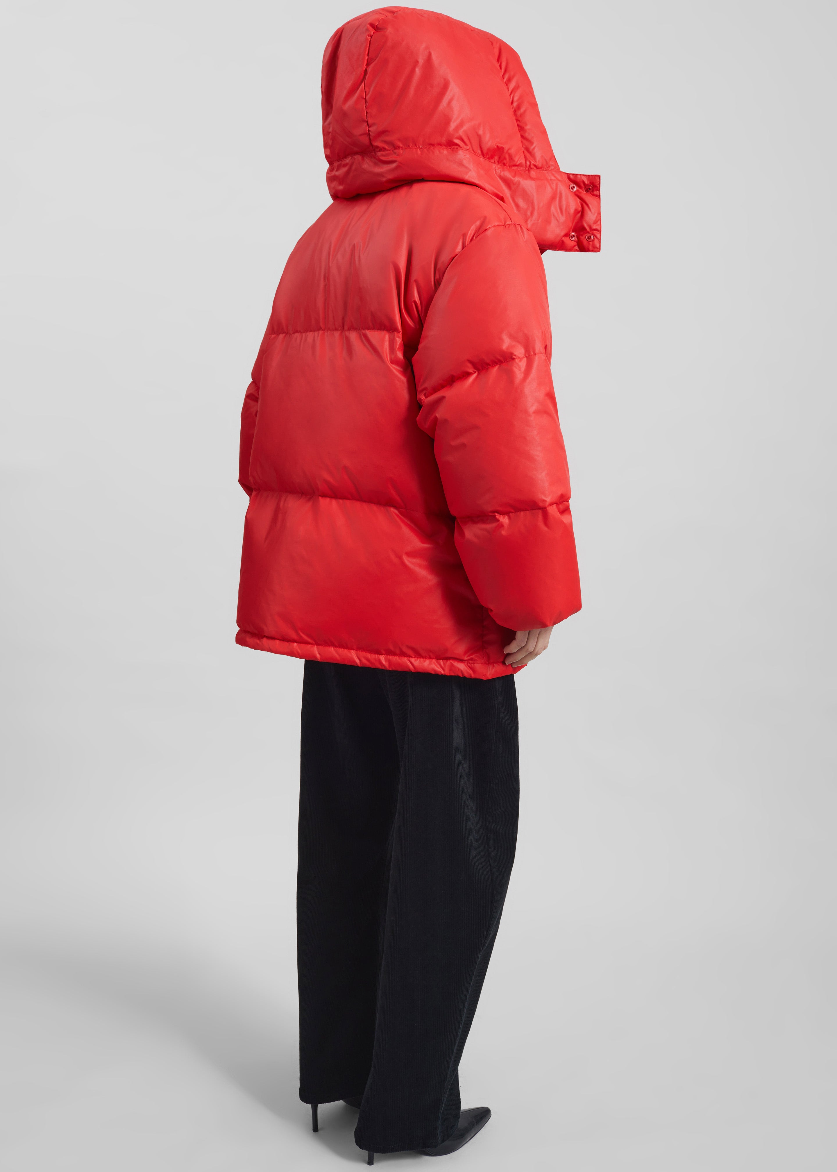 Riom Hooded Puffer Jacket - Red - 7