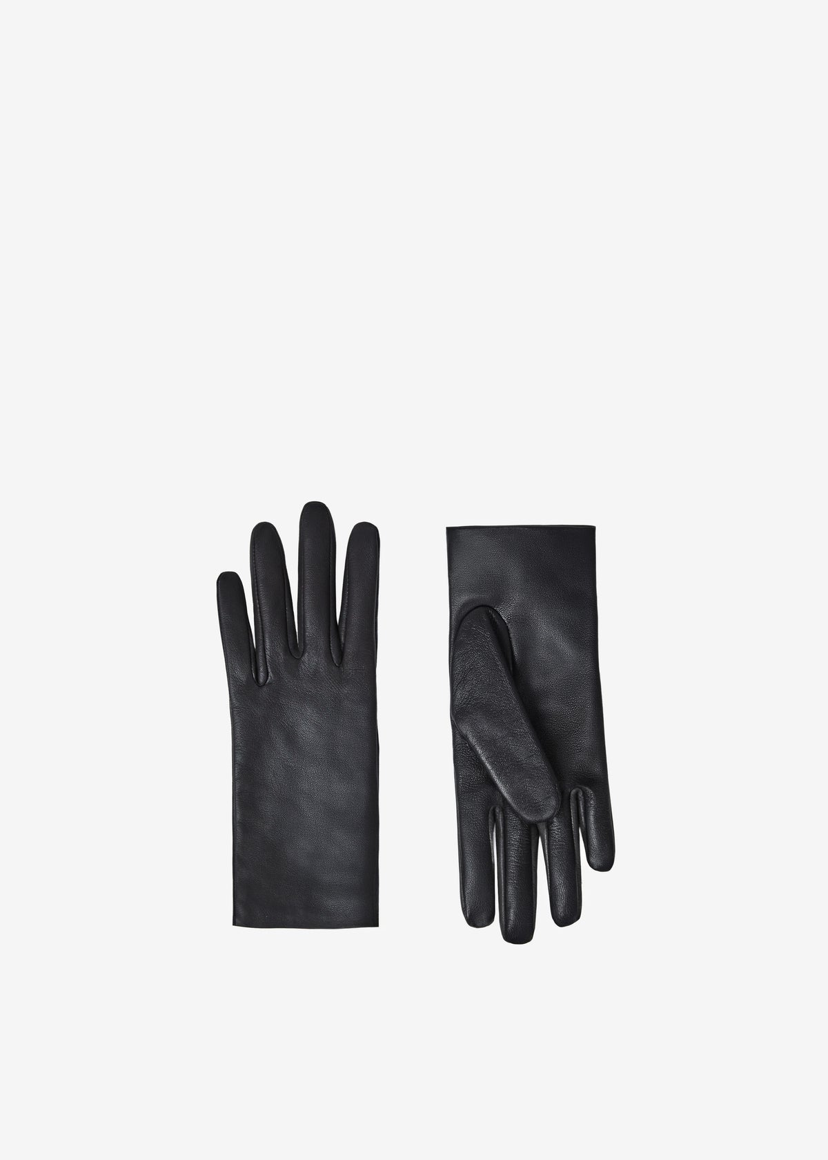 Rion Short Leather Gloves - Black