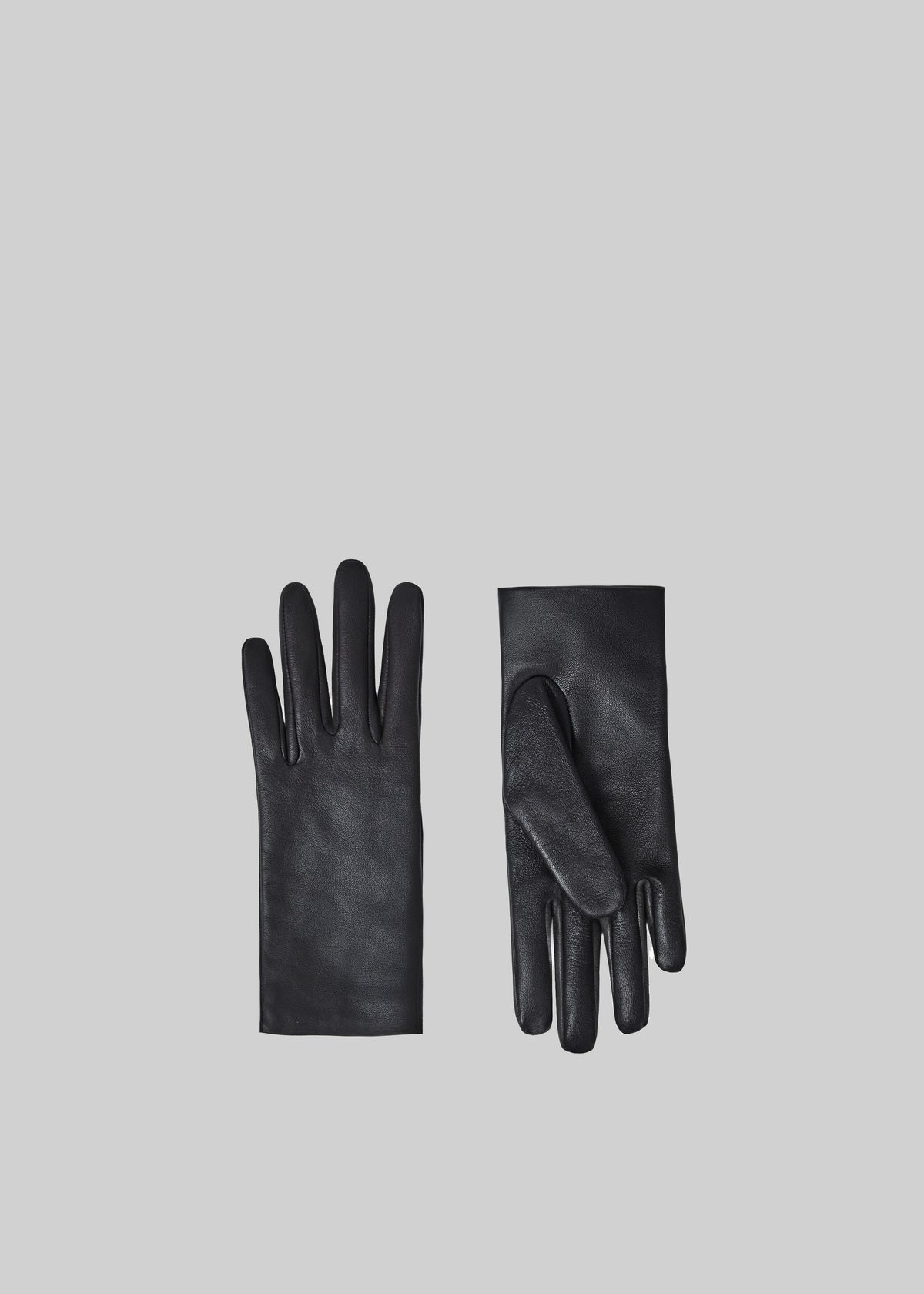 Rion Short Leather Gloves - Black