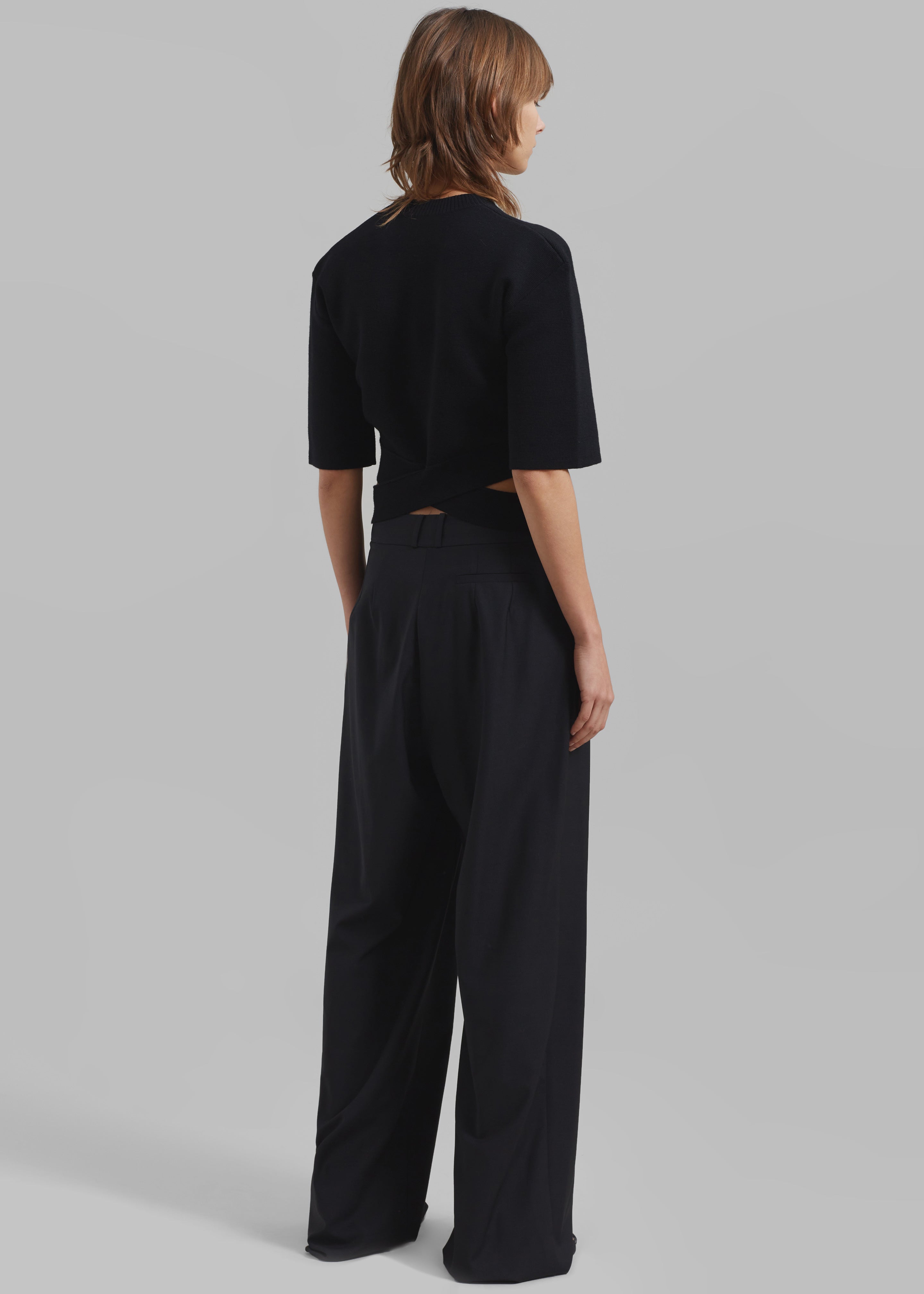 Ripley Pleated Trousers - Black - 8