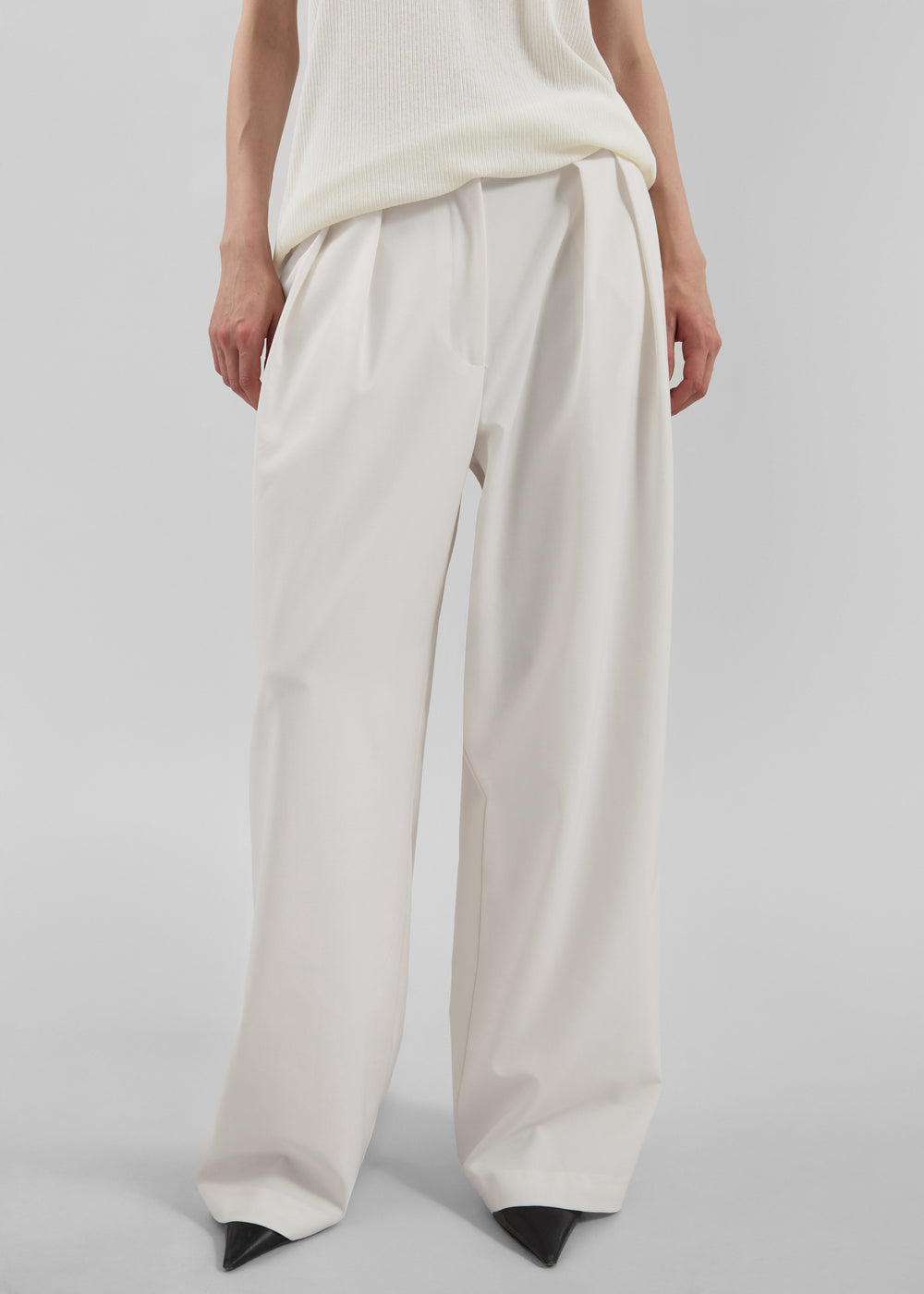 Ripley Pleated Trousers - Ivory