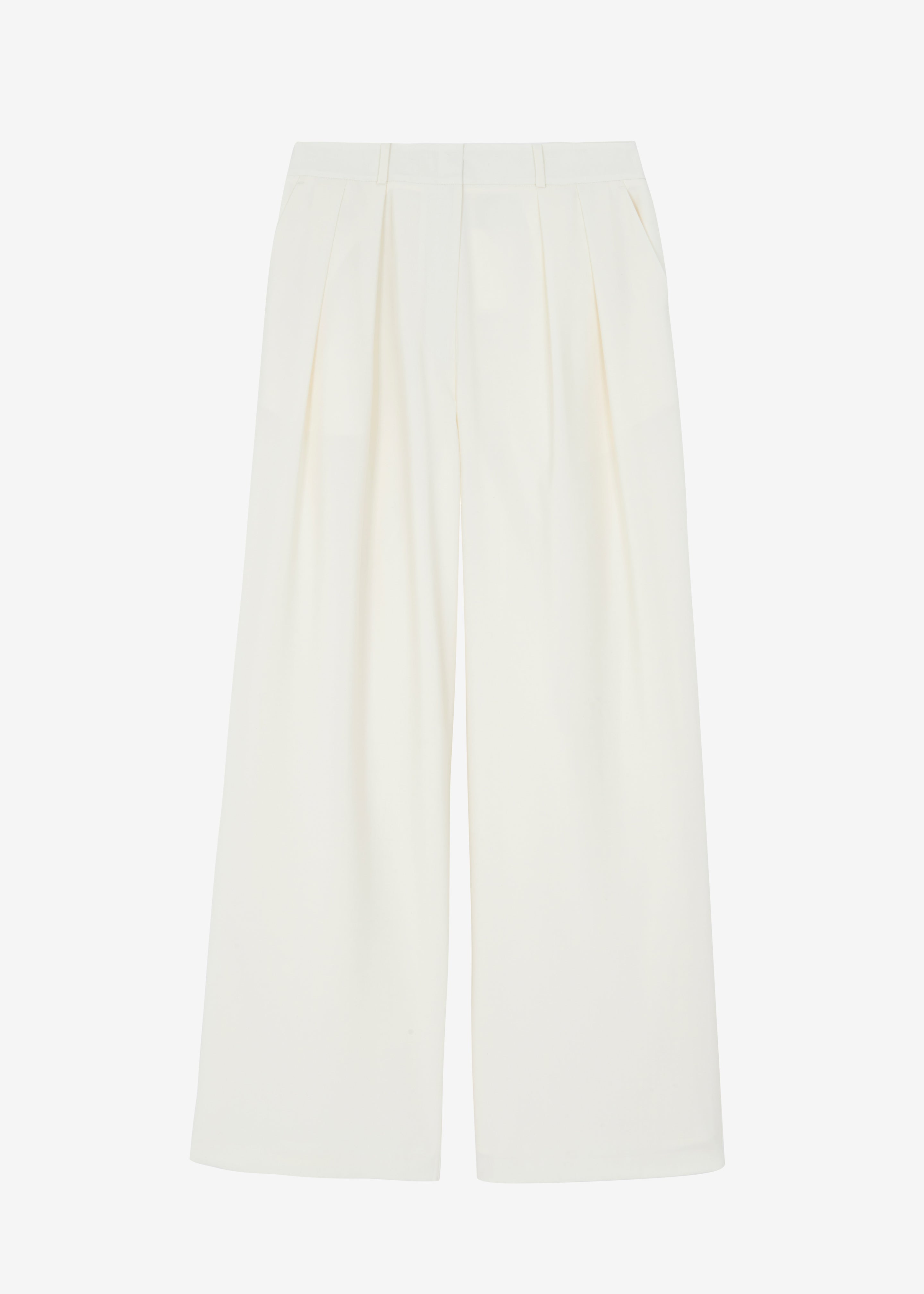 Ripley Pleated Trousers - Ivory - 7