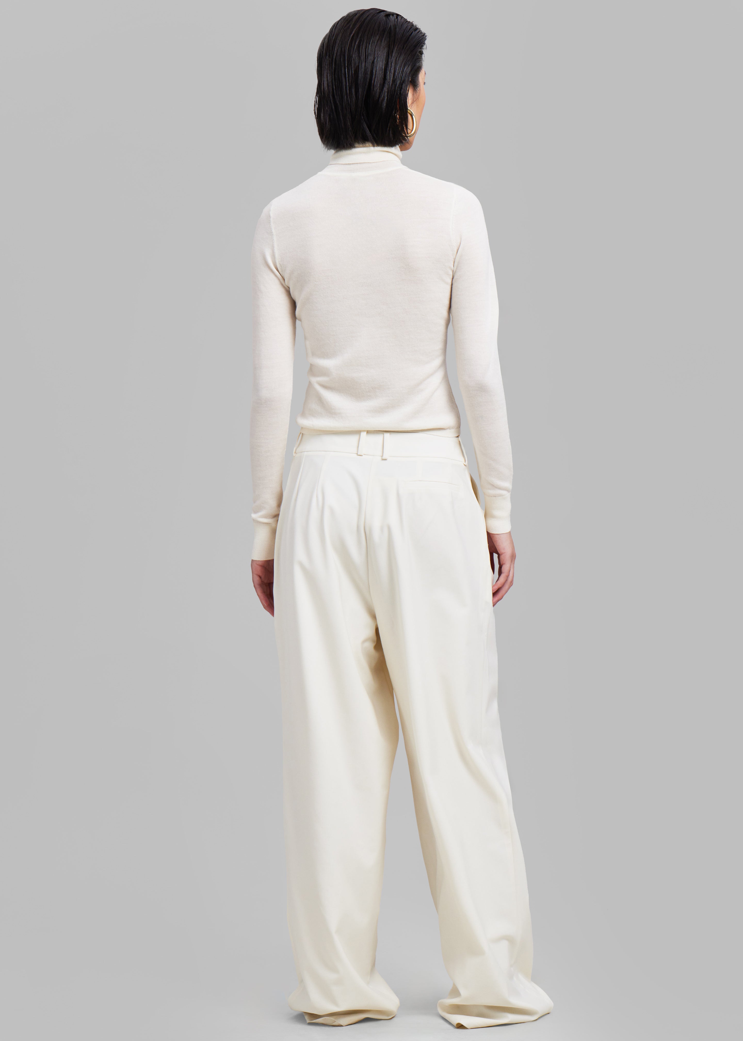 Ripley Pleated Trousers - Ivory - 6
