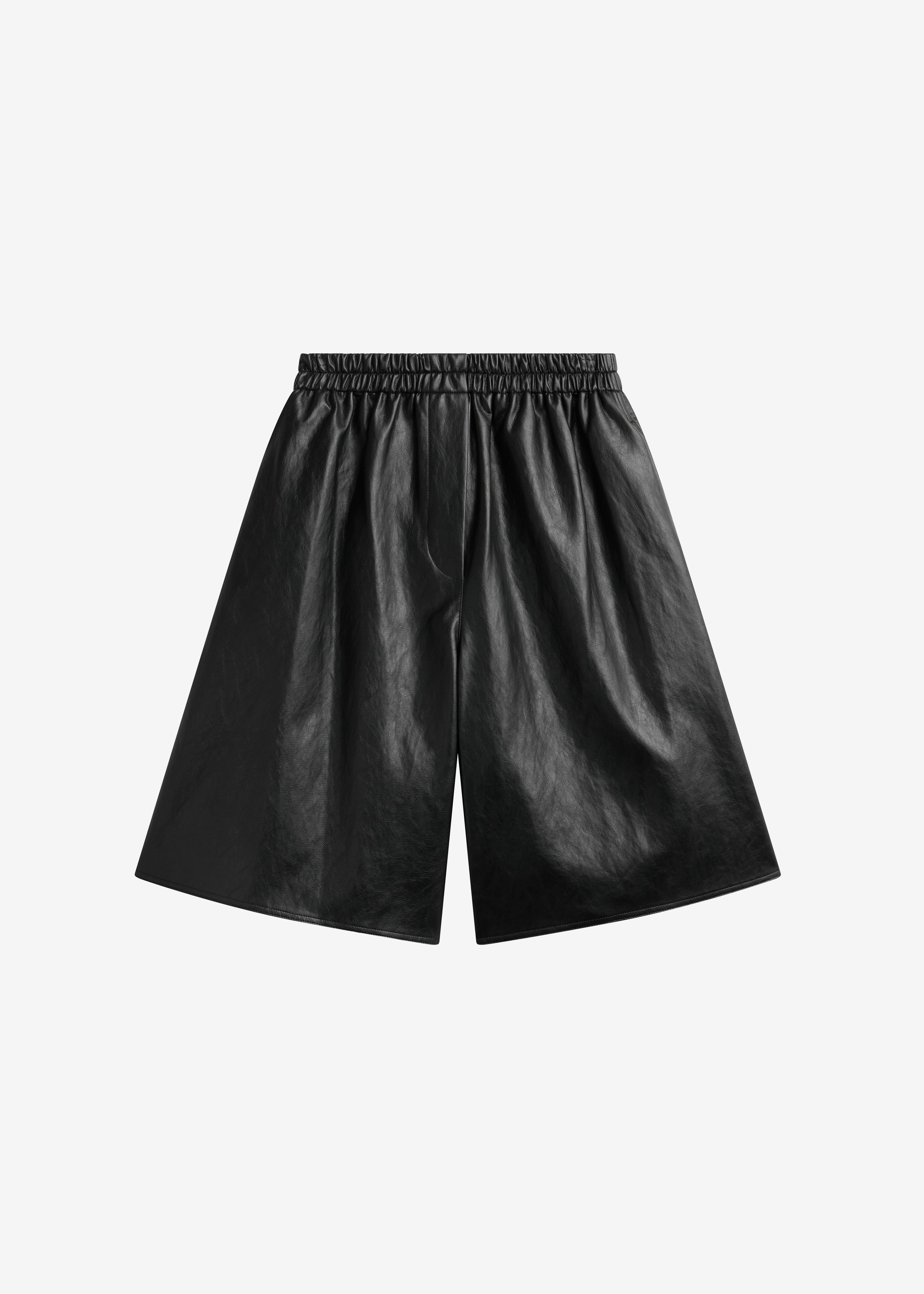 Risarven Faux Leather Bermuda Shorts - Black – The Frankie Shop