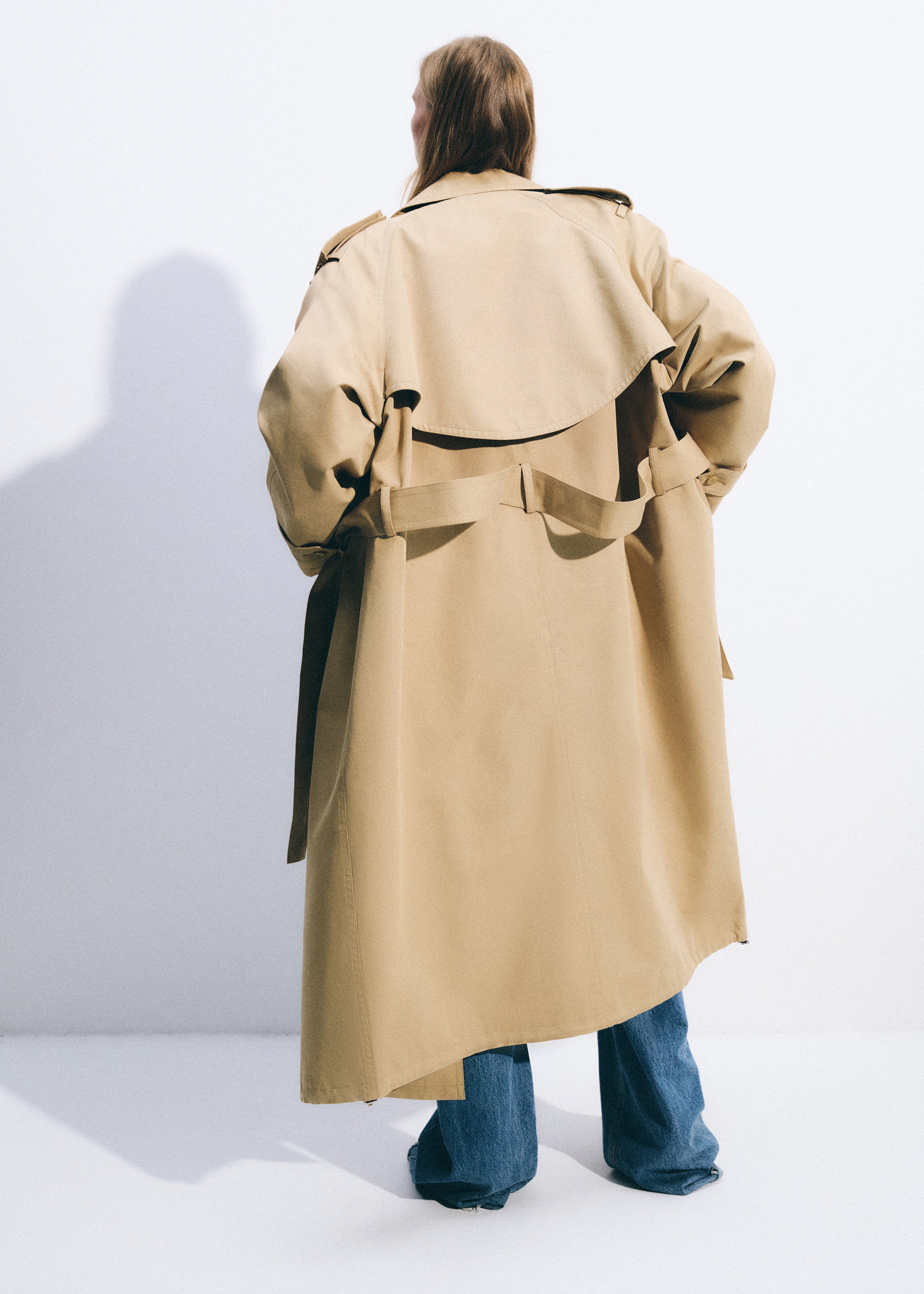 Riva Cotton Trench Coat - Camel - 9