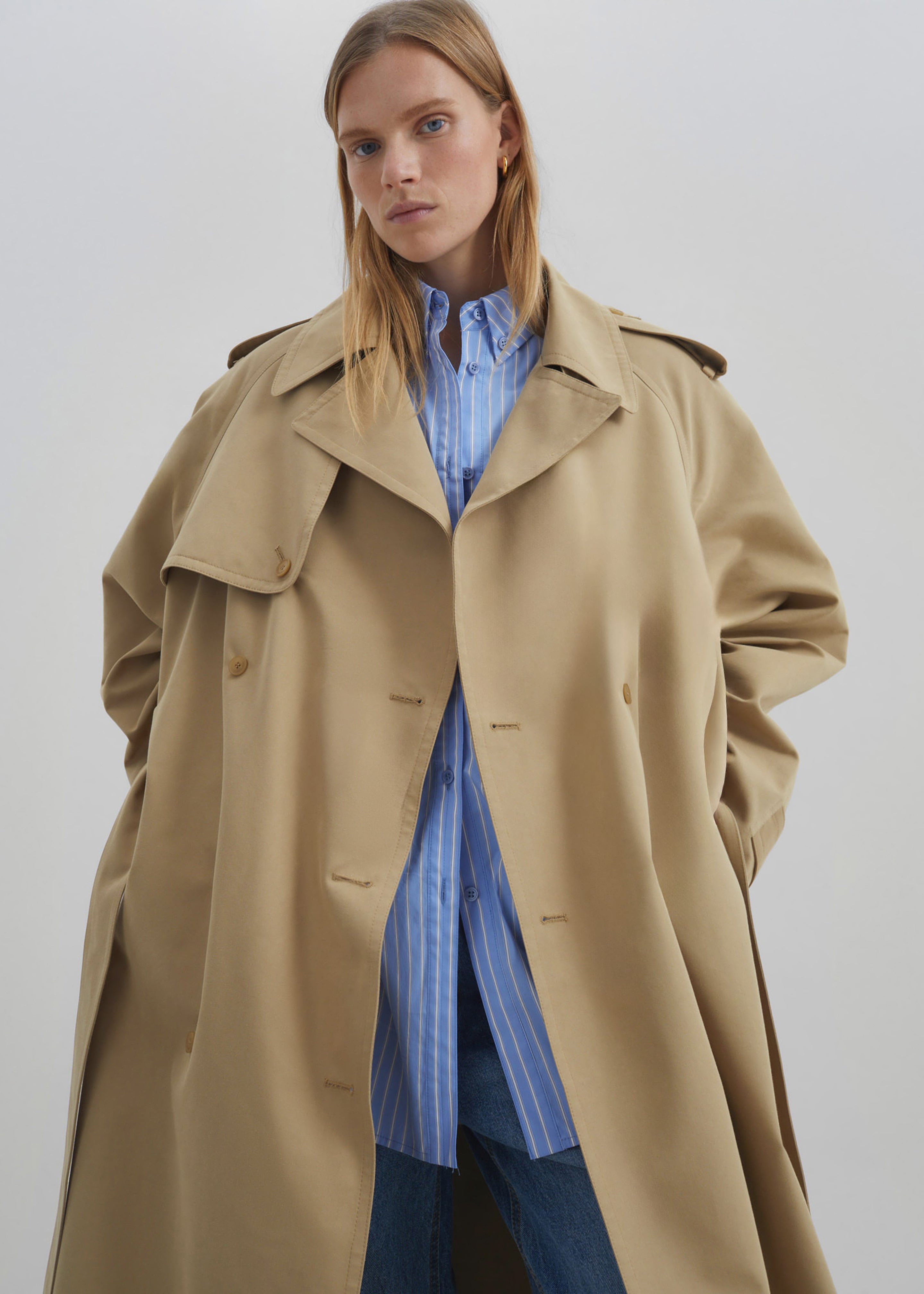 Riva Cotton Trench Coat - Camel – The Frankie Shop
