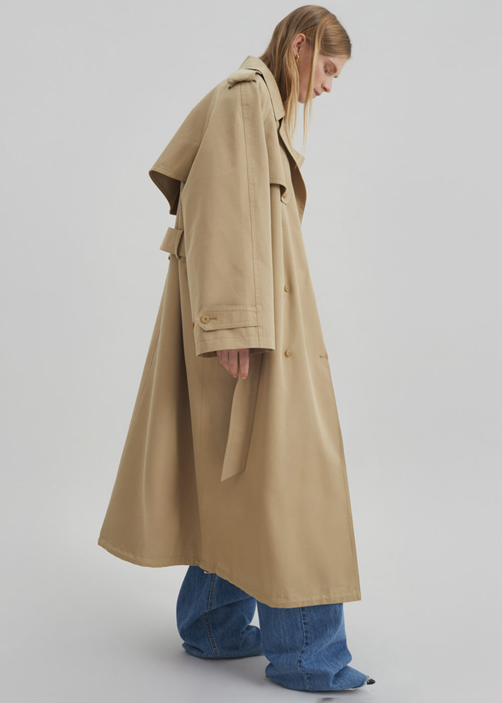 Riva Cotton Trench Coat - Camel - 1