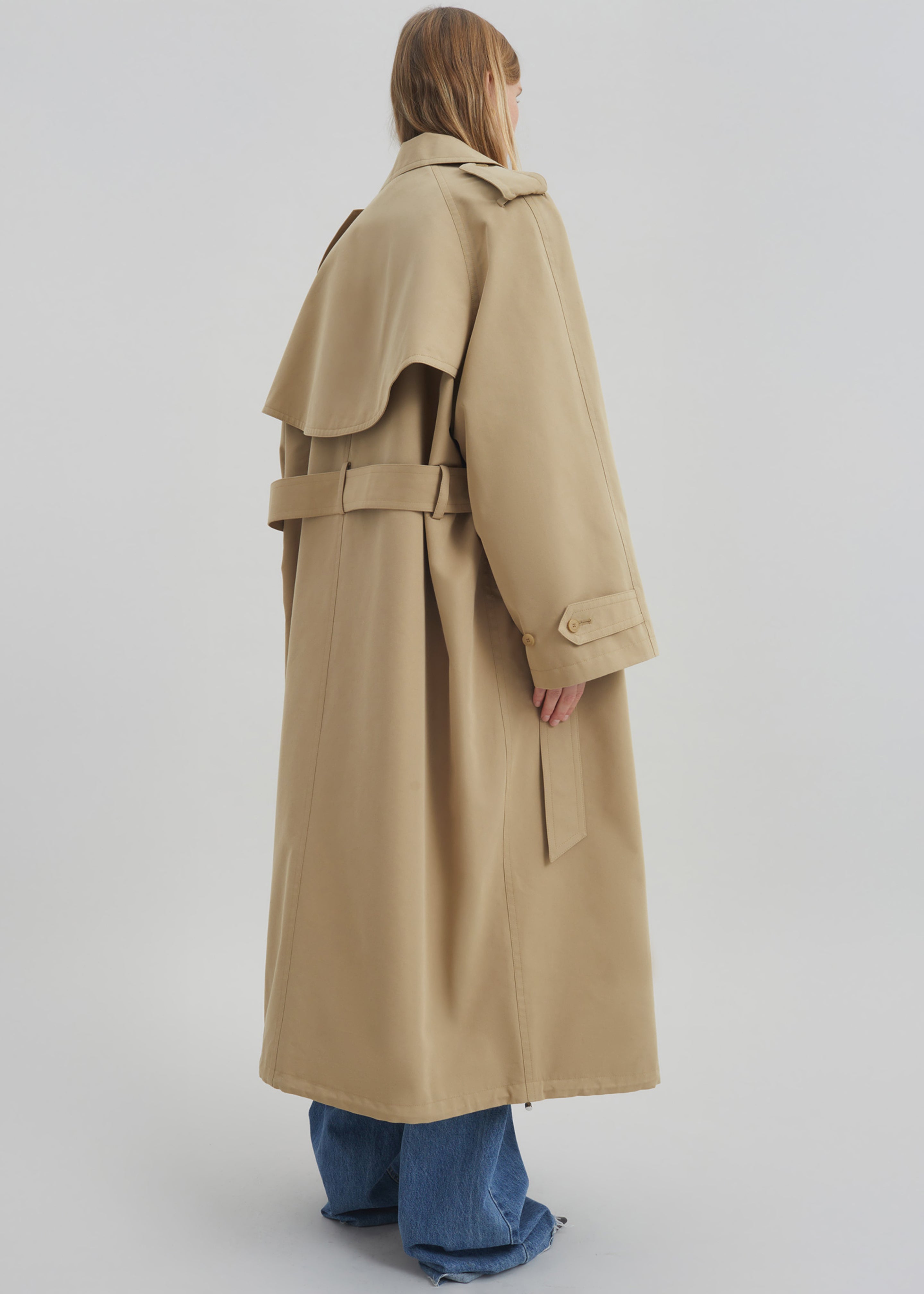 enfold BICOLOR TRENCH COAT ベージュ　36 Belted Wrap Trench Coat | Express