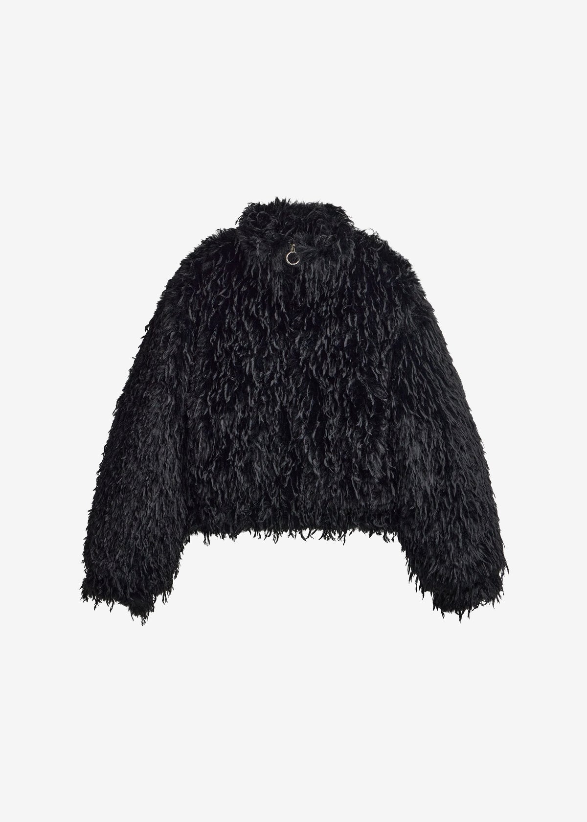 Rivee Faux Fur Pullover - Black - 9