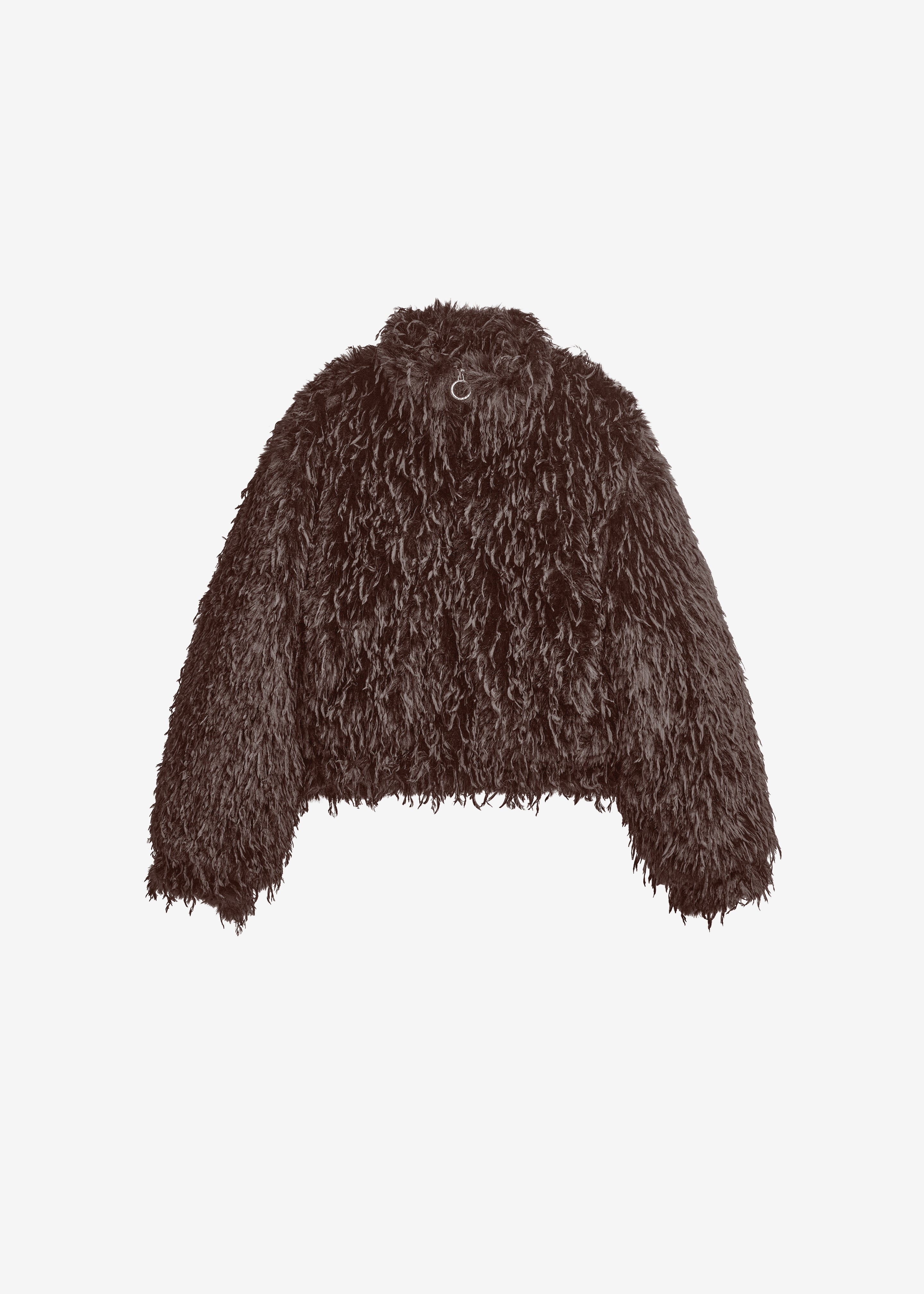 Rivee Faux Fur Pullover - Brown - 6