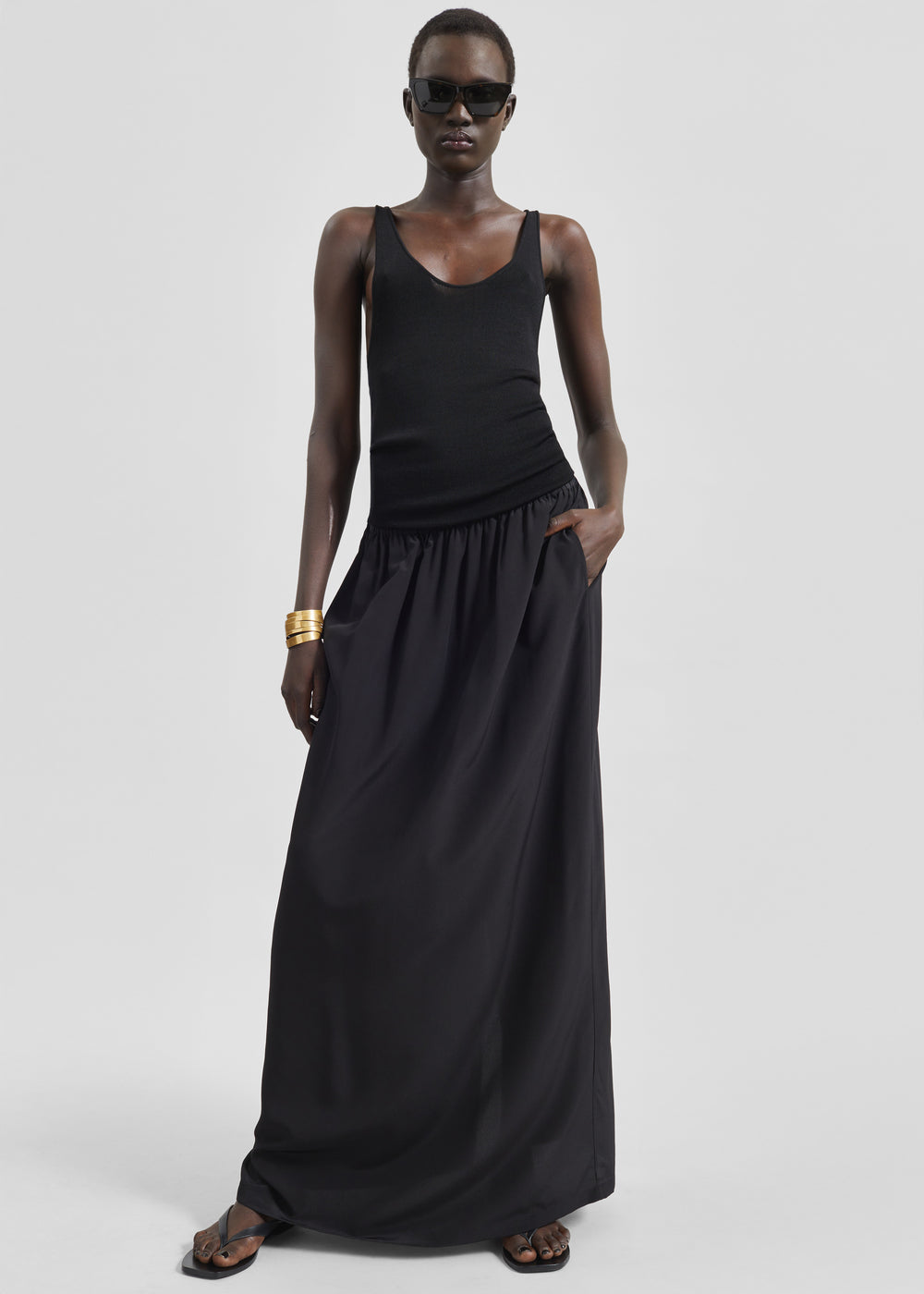 Rivo Knit Tank Top - Black - 1