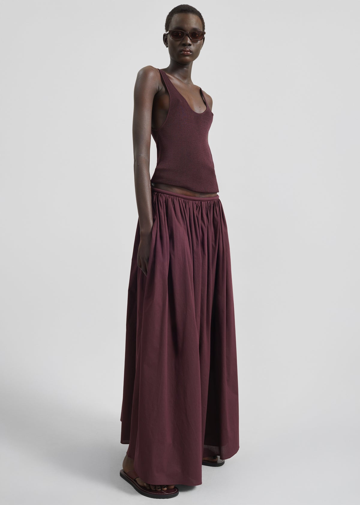 Rivo Knit Tank Top - Burgundy - 4