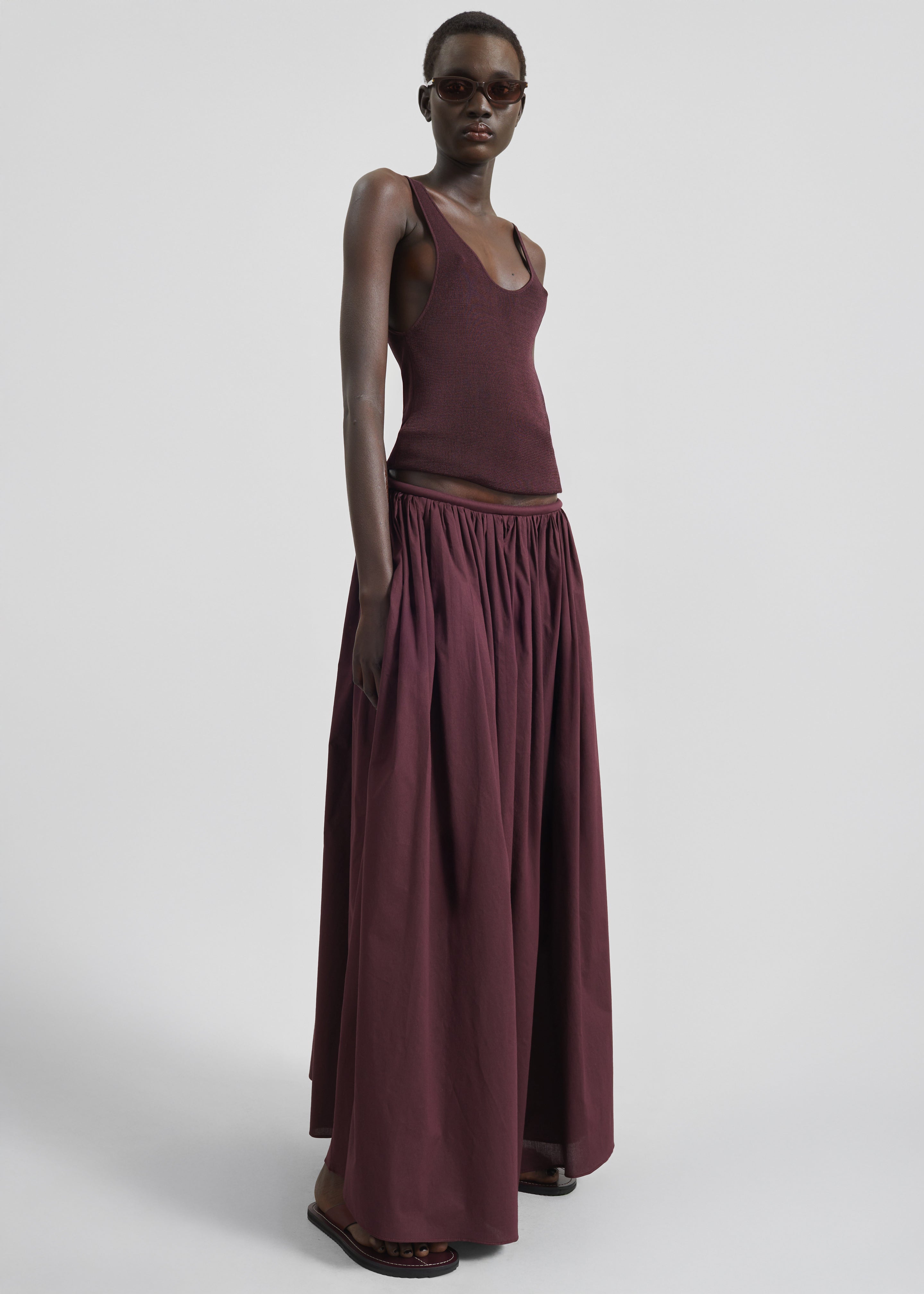 Rivo Knit Tank Top - Burgundy - 4