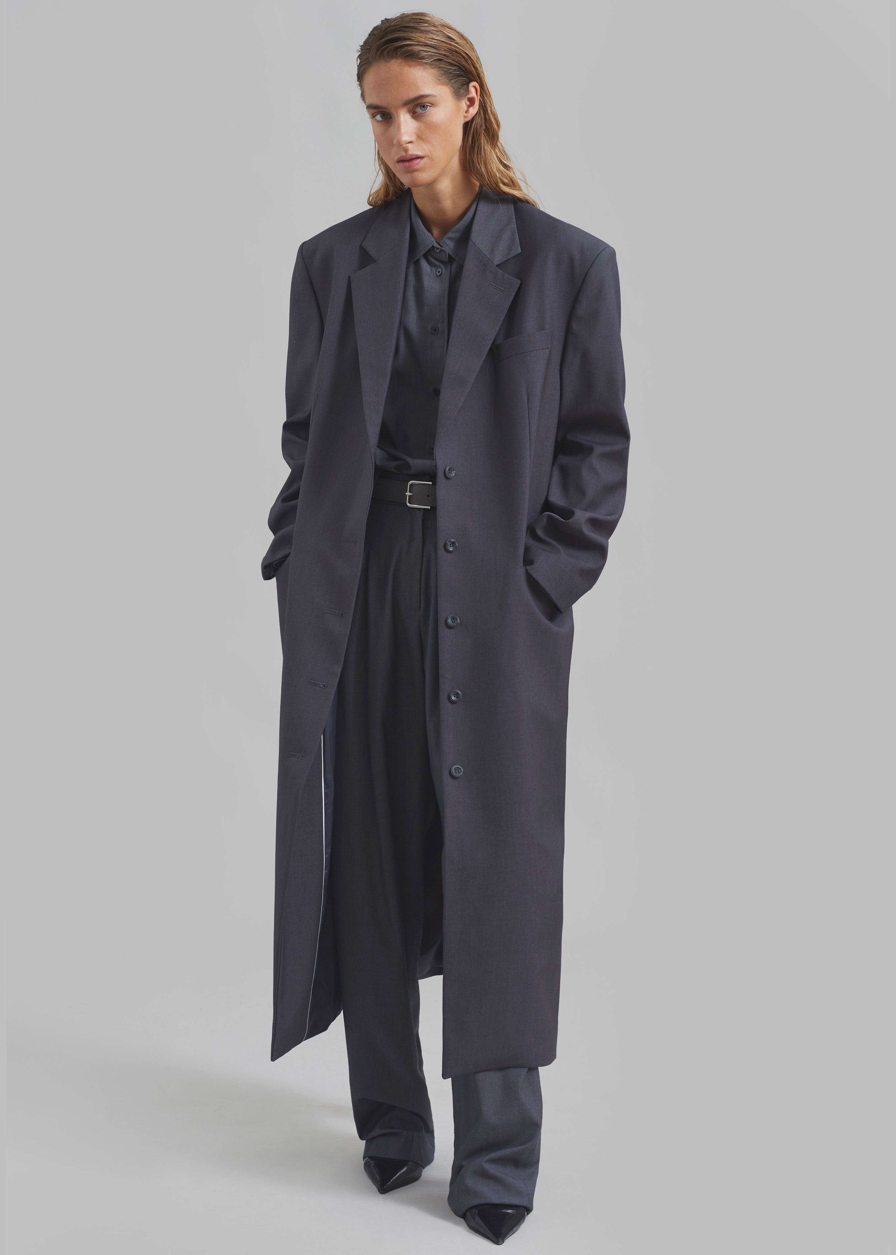 Robinson Long Coat - Grey – The Frankie Shop