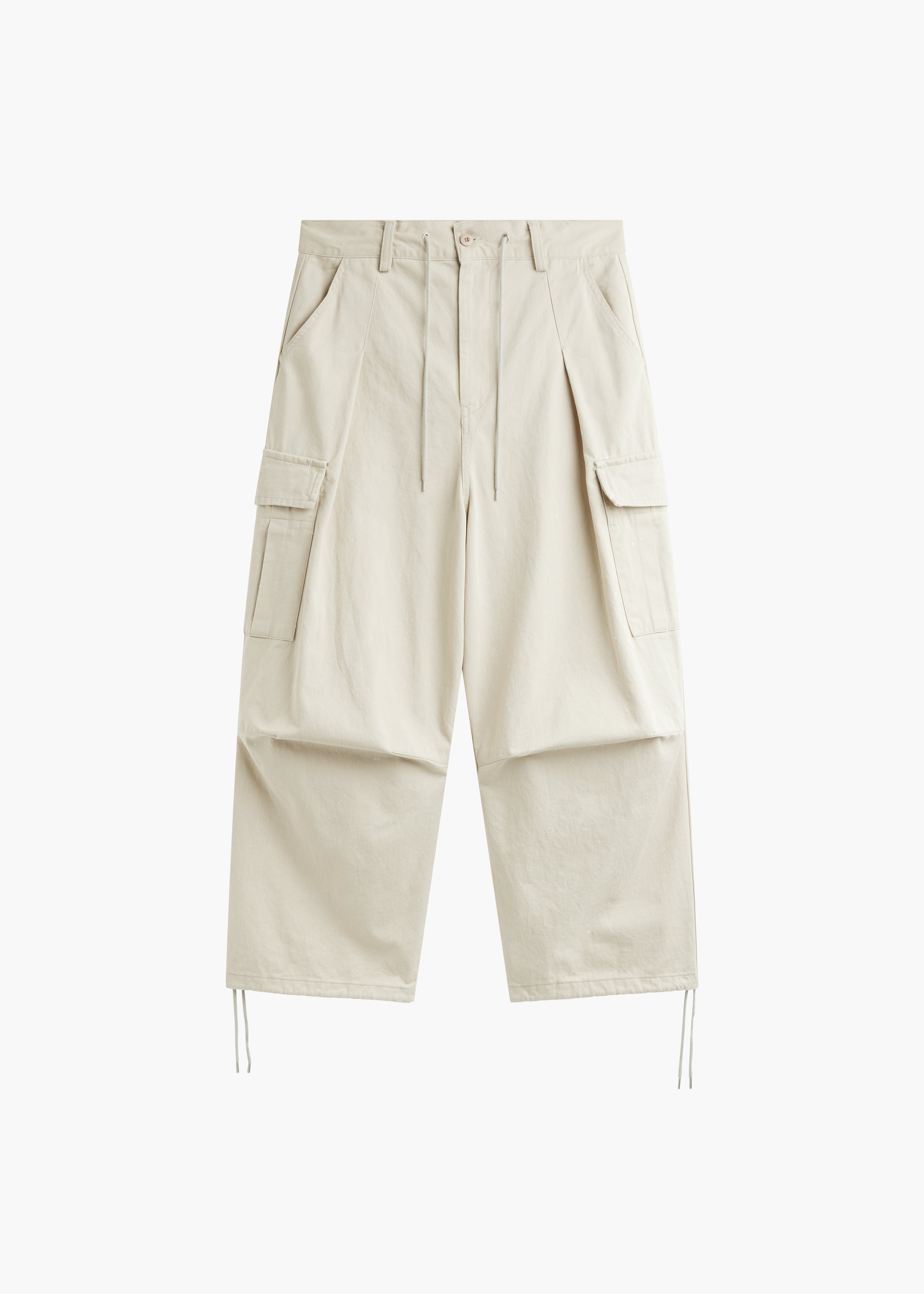 Robion Drawstring Cargo Pants - Beige - 7