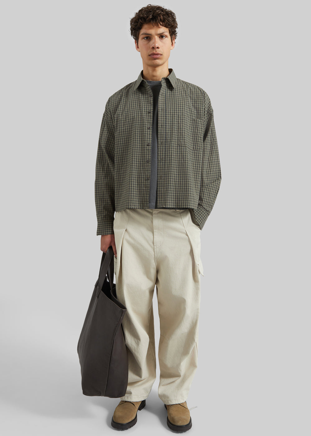 Robion Drawstring Cargo Pants - Beige - 1
