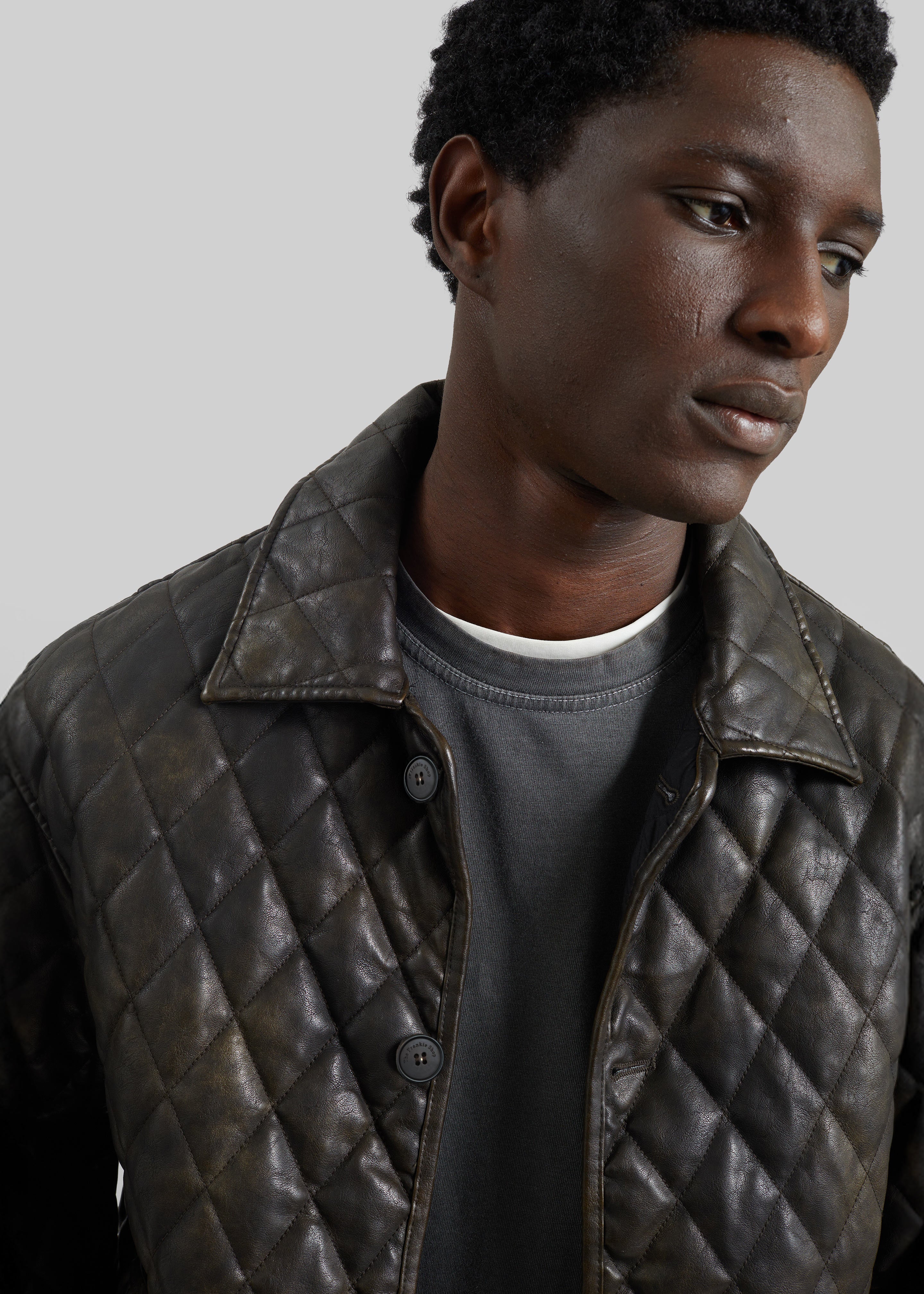 Rochdale Quilted Boxy Jacket - Vintage Brown - 3