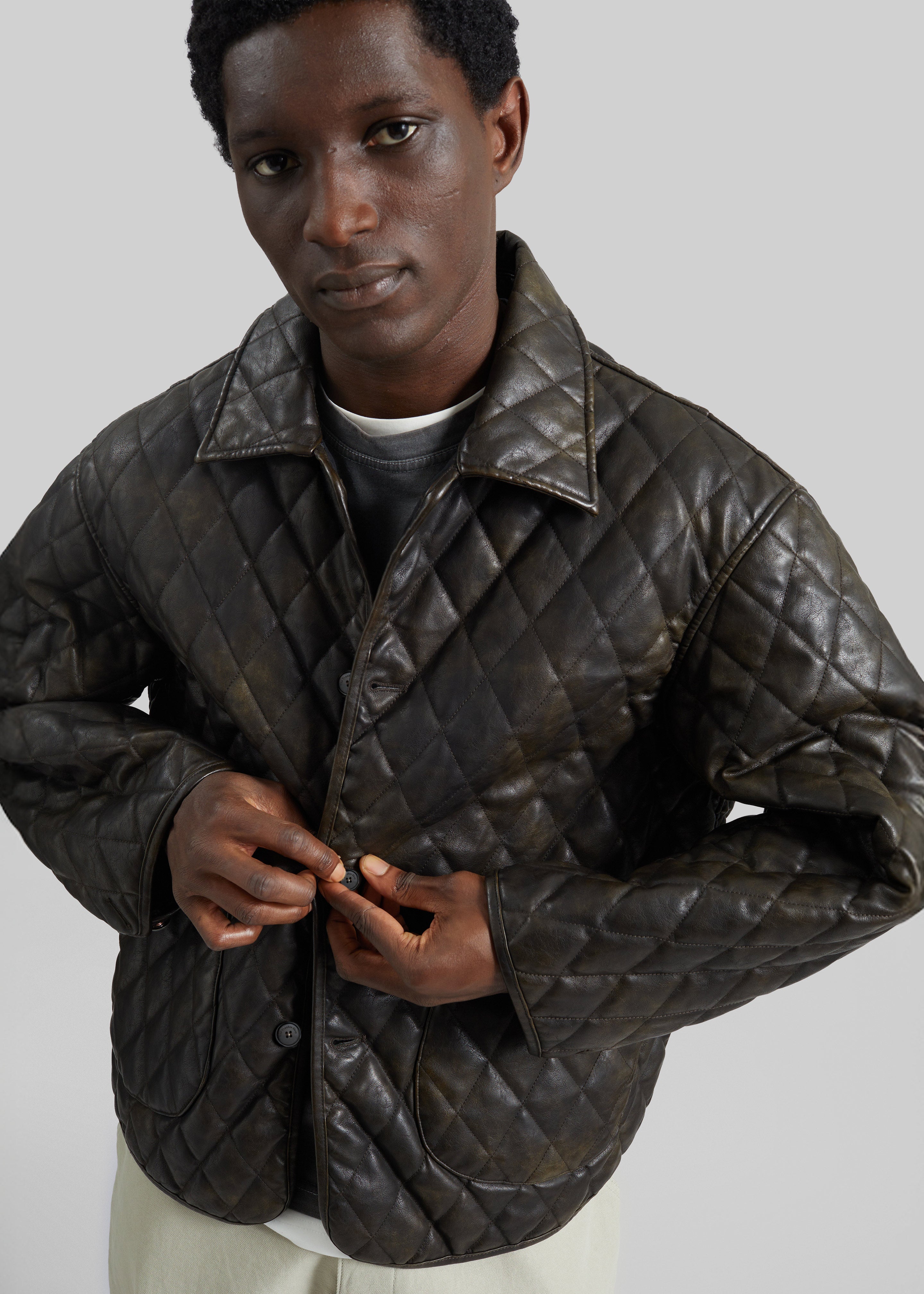 Rochdale Quilted Boxy Jacket - Vintage Brown - 4