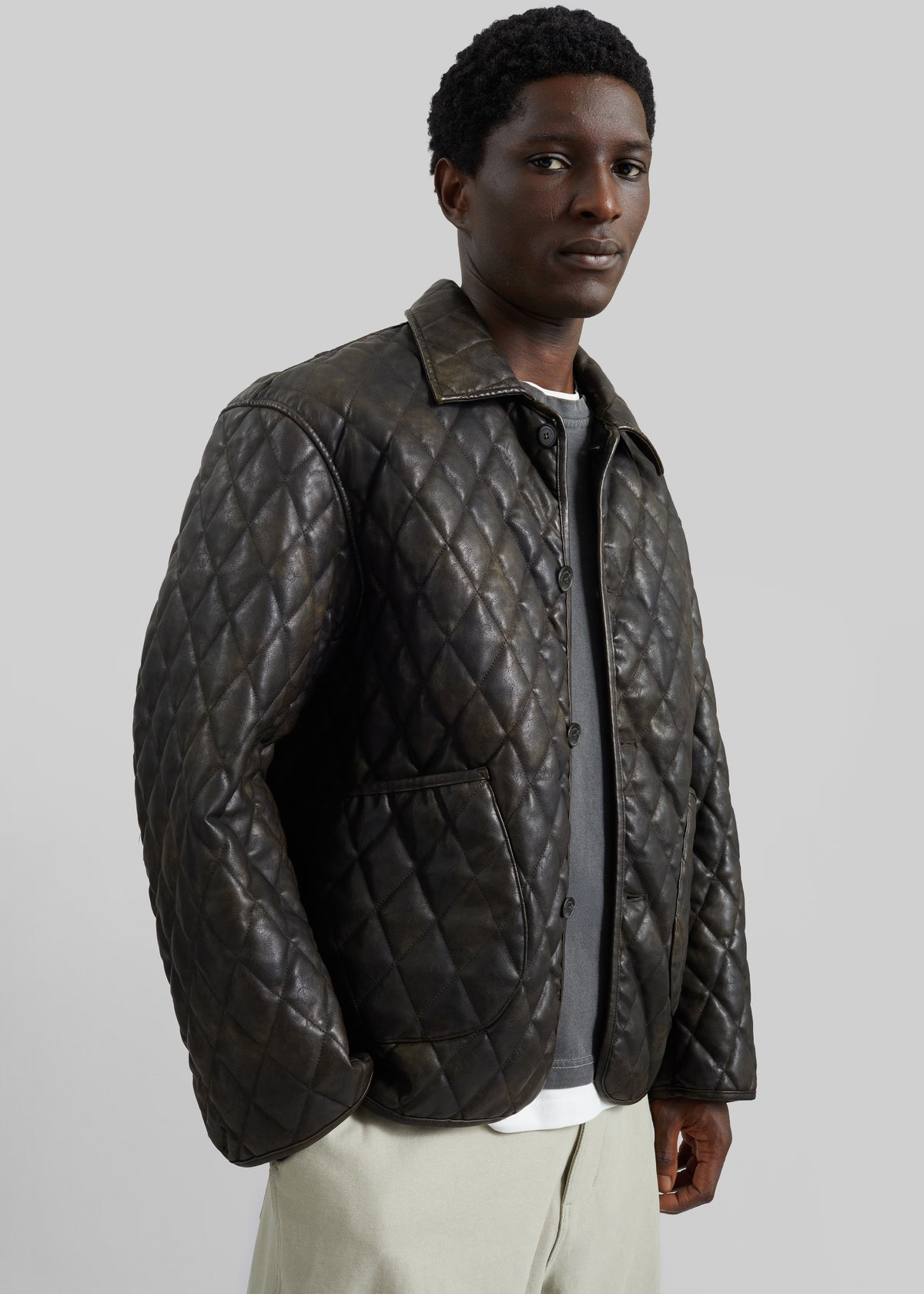 Rochdale Quilted Boxy Jacket - Vintage Brown - 6