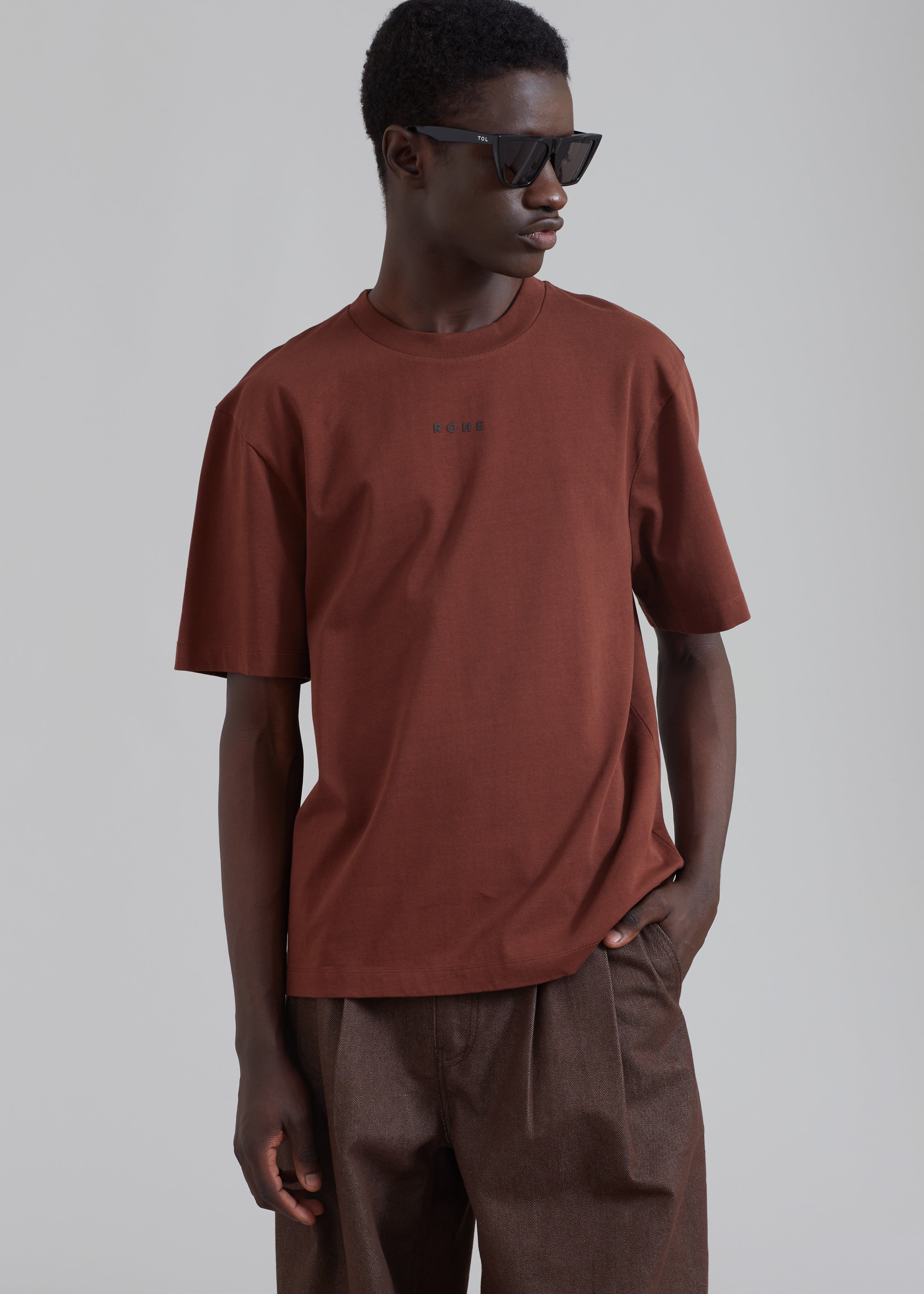 Róhe Logo Oversized T-Shirt - Caramel