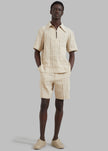 Róhe Resort Linen Shorts - Straw