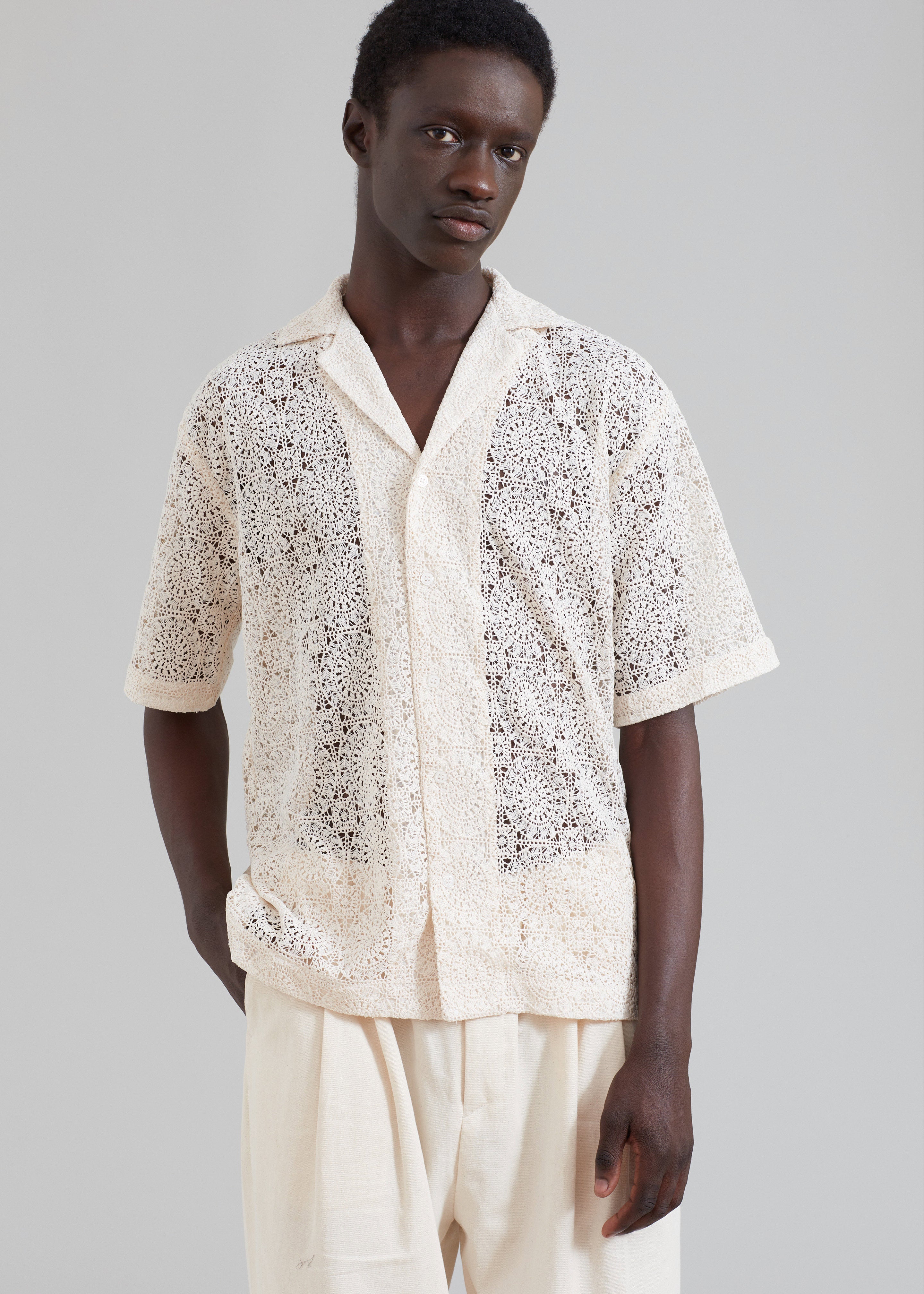 Róhe Resort Crochet Shirt - Ivory – The Frankie Shop