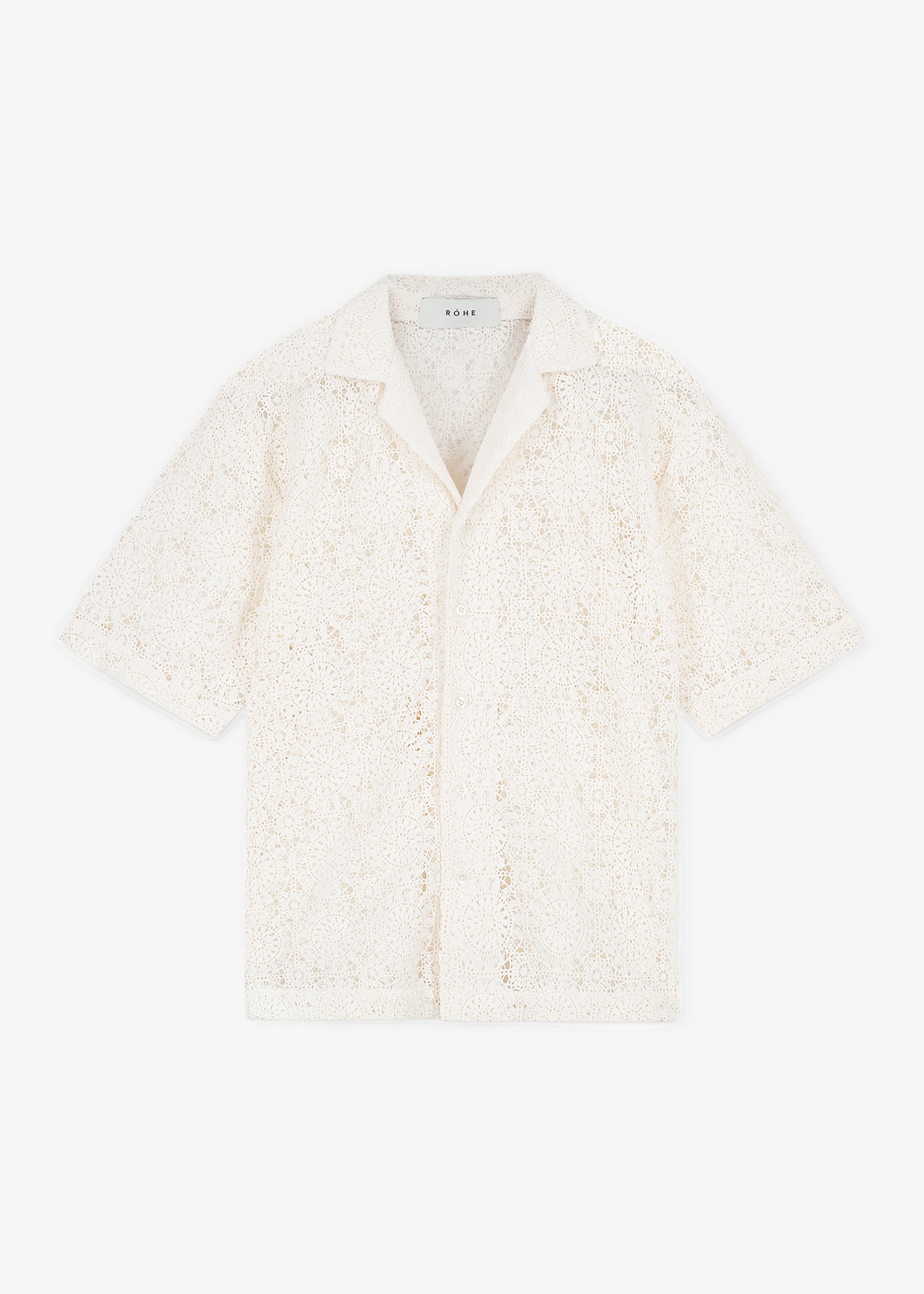 Róhe Resort Crochet Shirt - Ivory - 10