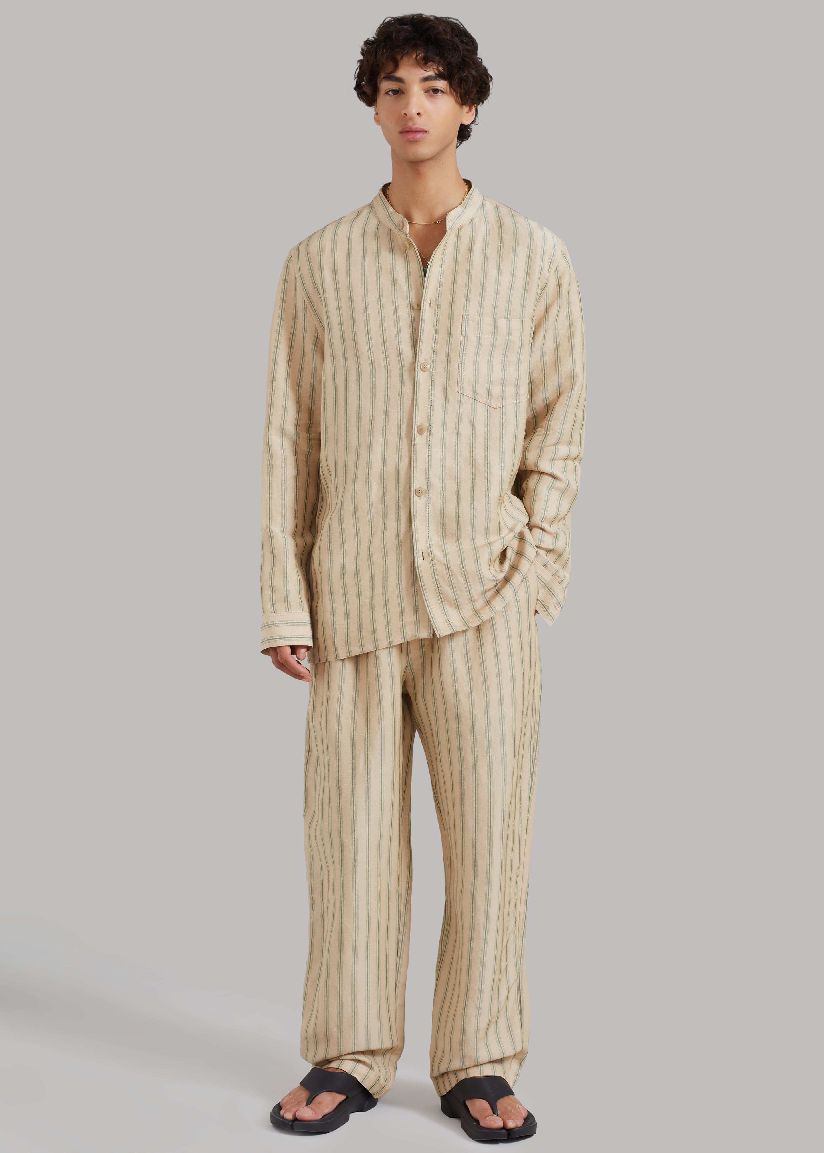 Róhe Resort Striped Trousers - Deckchair Stripe - 1