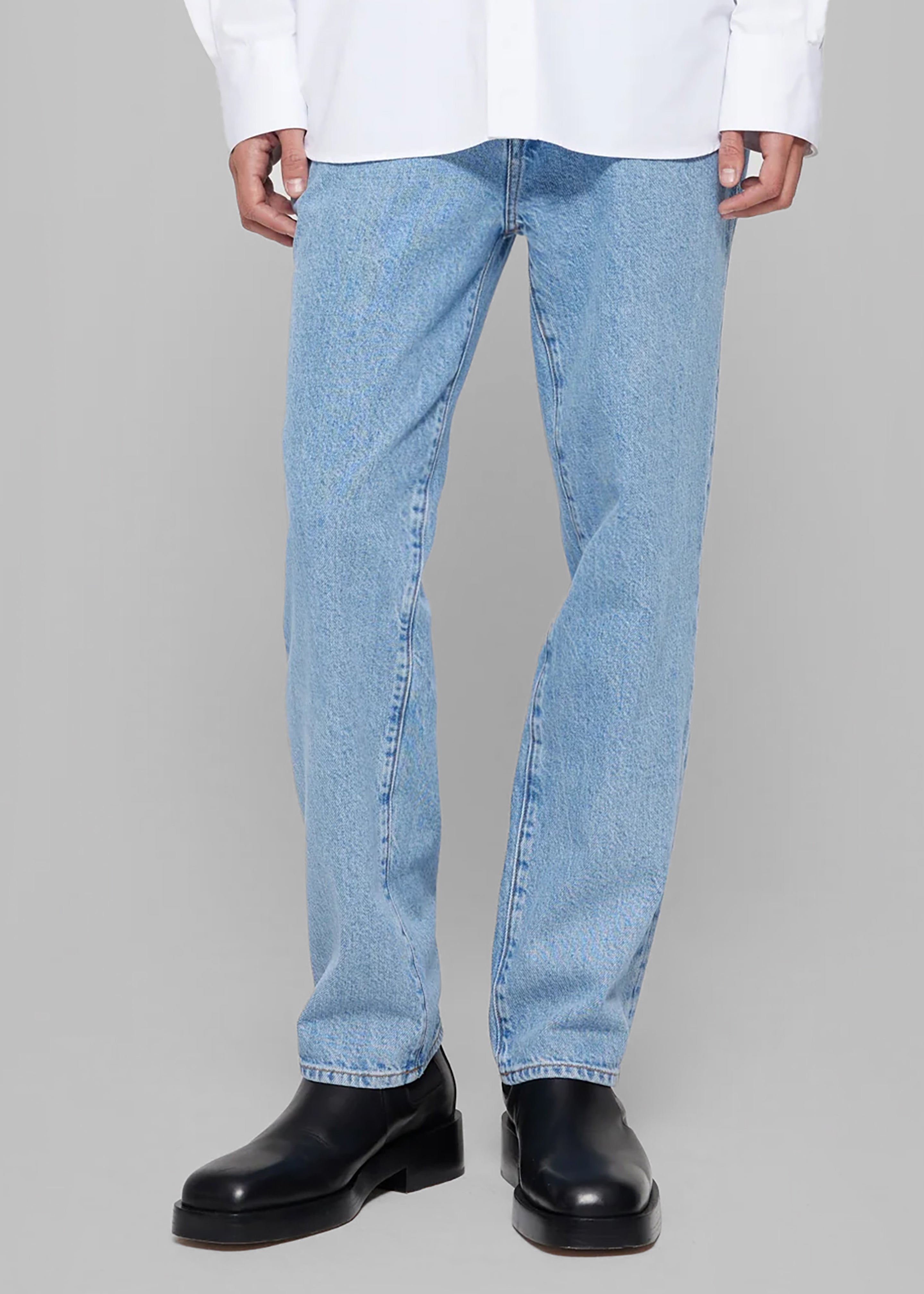 Light blue straight leg jeans shops mens