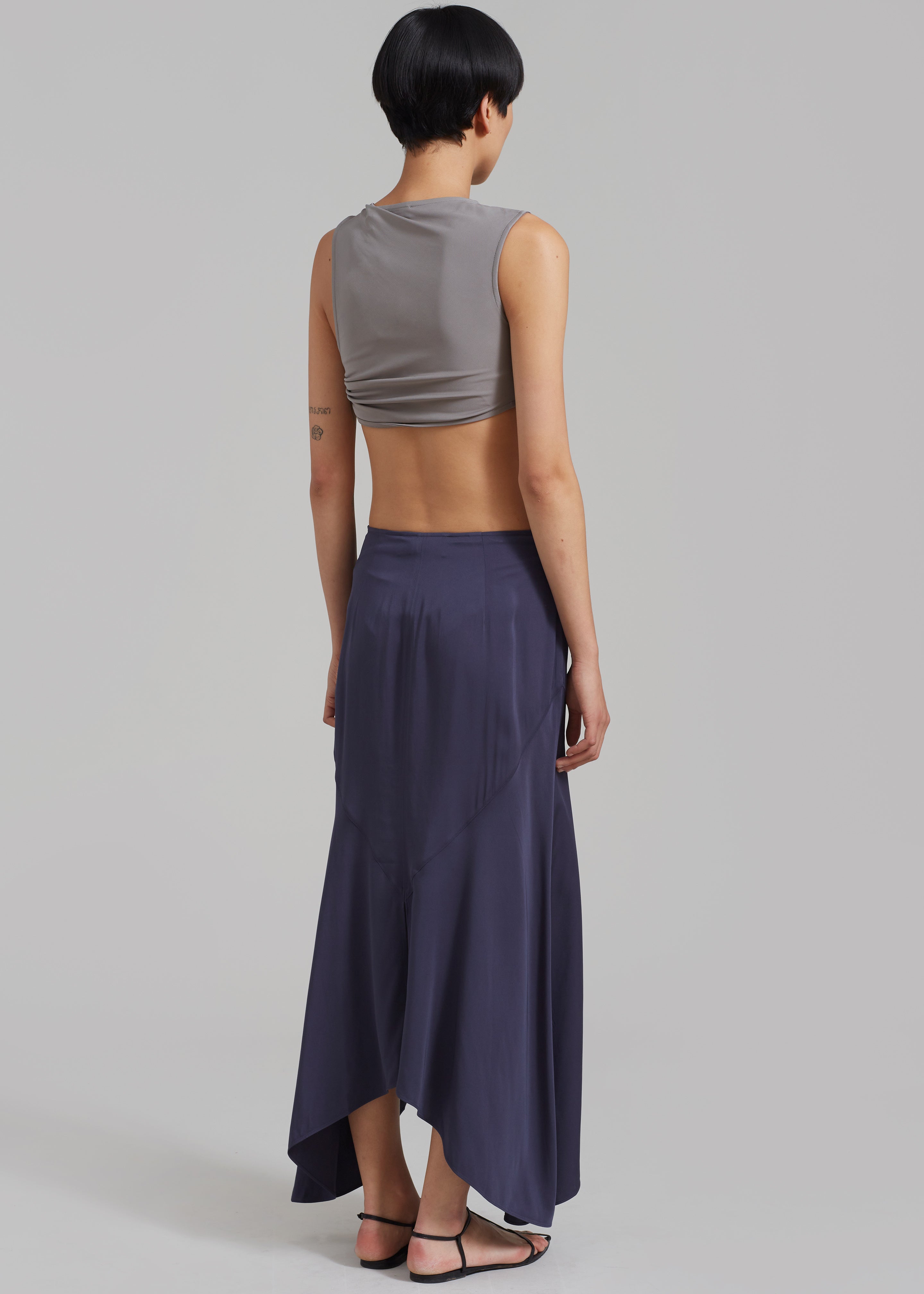 Róhe Fluid Panelled Skirt - Steel – The Frankie Shop