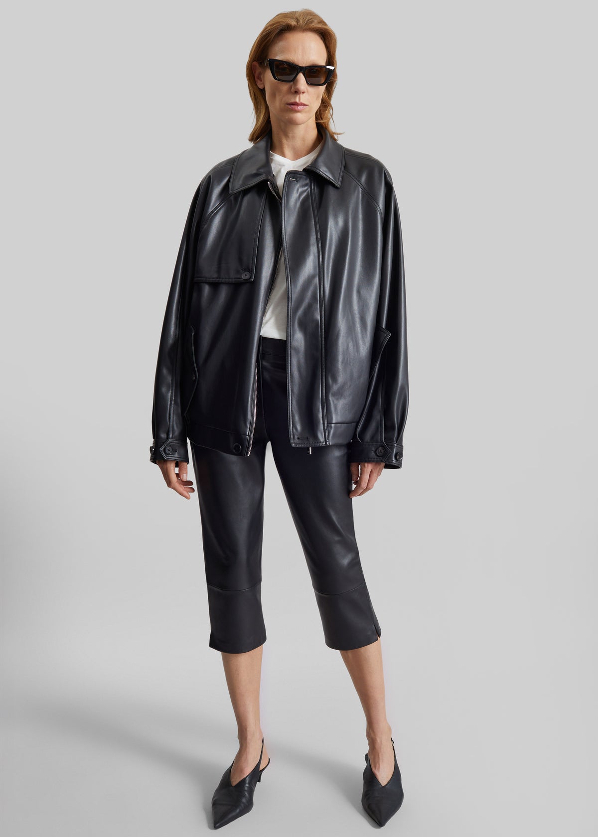 Roisin Faux Leather Jacket - Black - 11