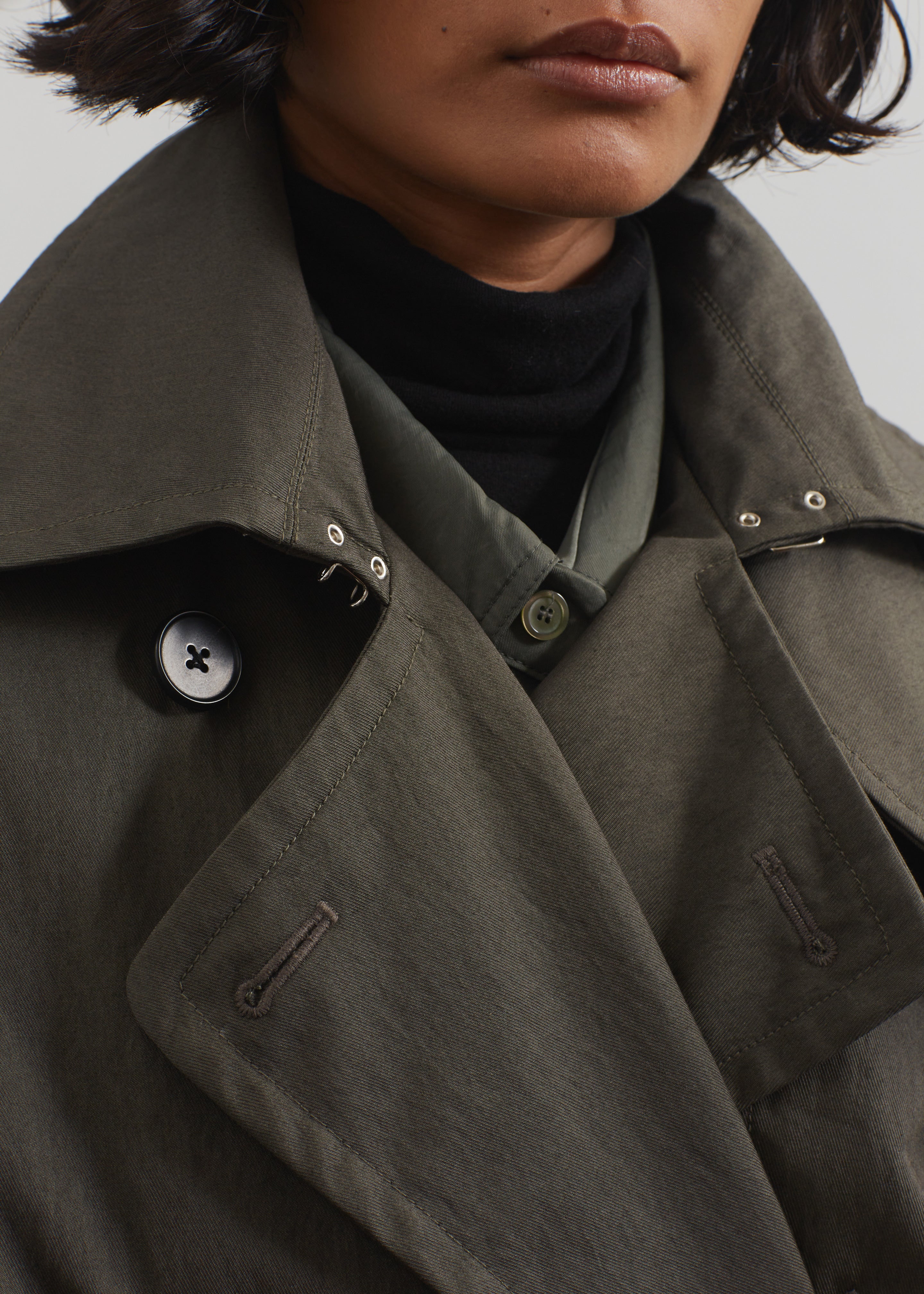 Rolen Trench Coat - Dark Olive - 8