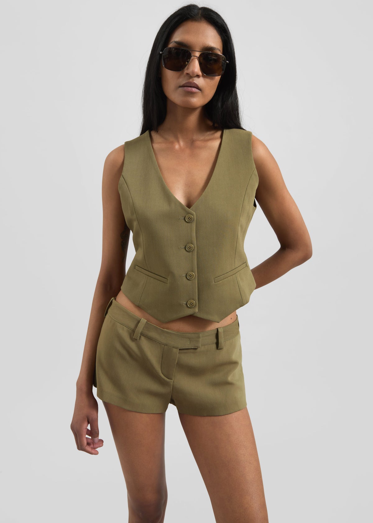 Roma Hot Pants - Khaki - 3