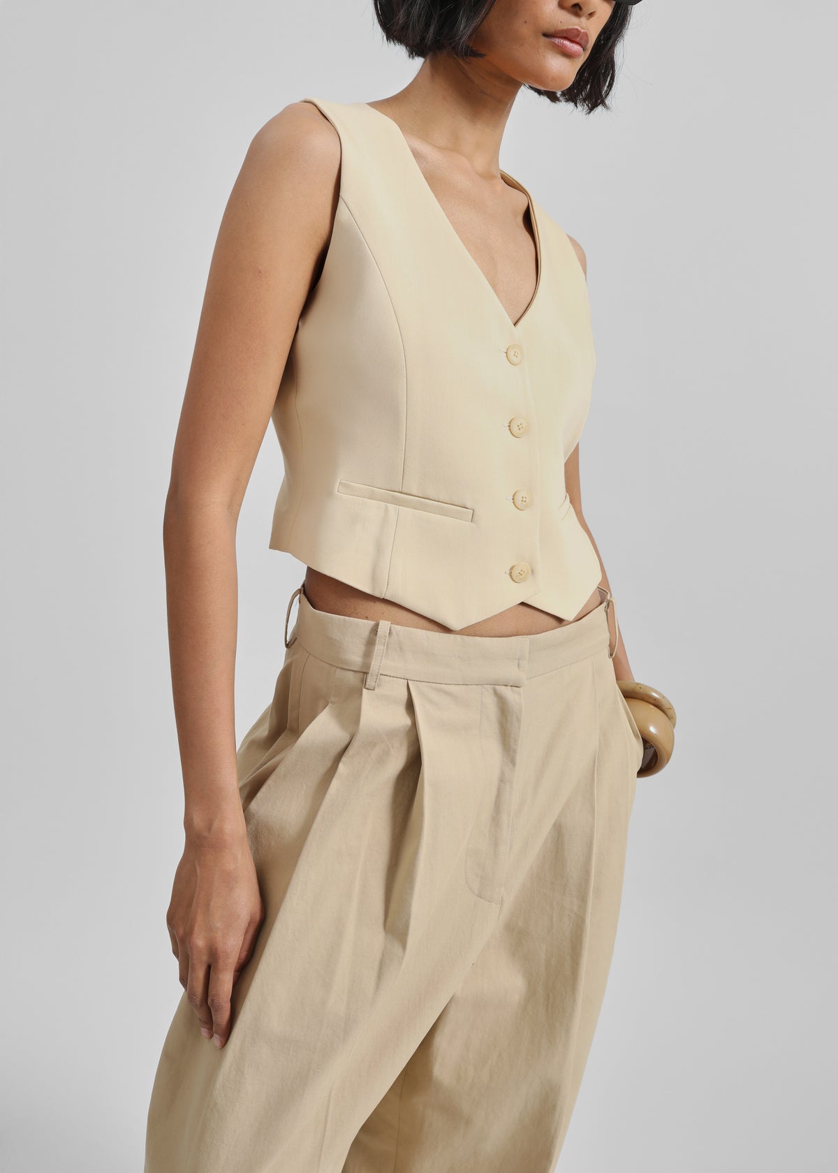 Roma Vest - Beige - 8