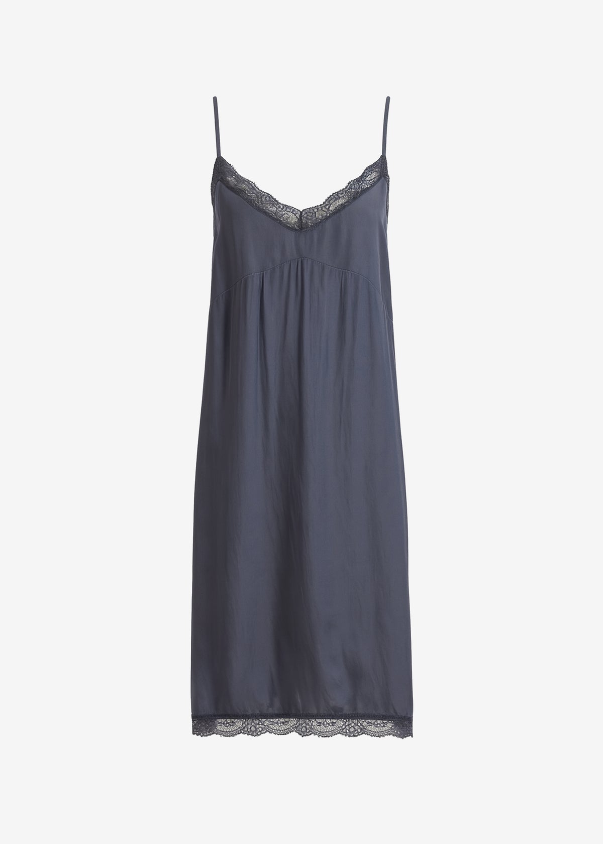 Romilly Lace Slip Dress - Slate Grey - 9