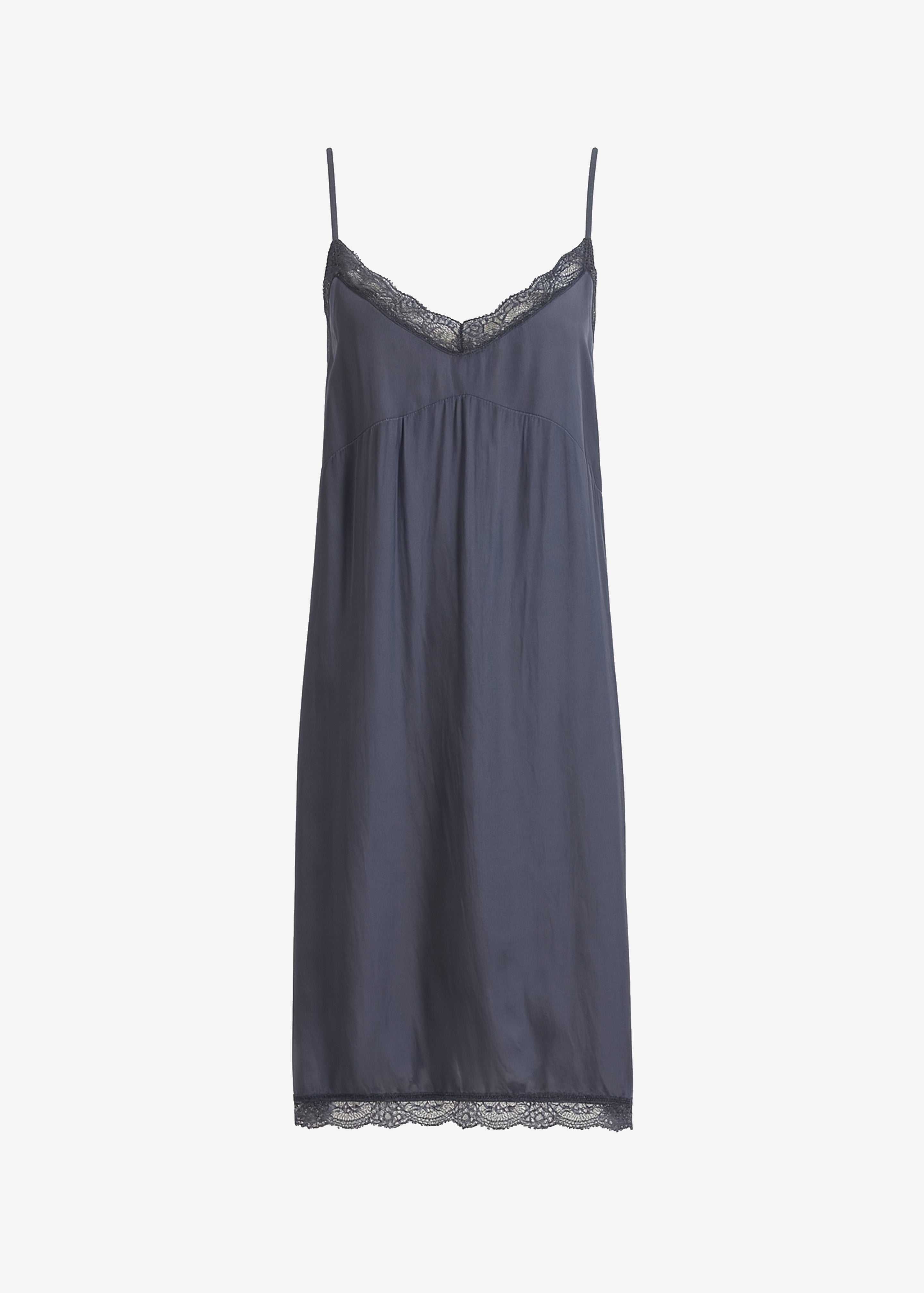 Romilly Lace Slip Dress - Slate Grey - 9