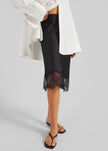 Rosyth Lace Midi Skirt - Black