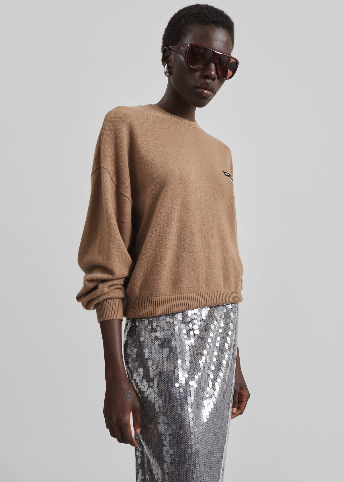 Rotate Basic Crewneck Sweater - Portabella - 2