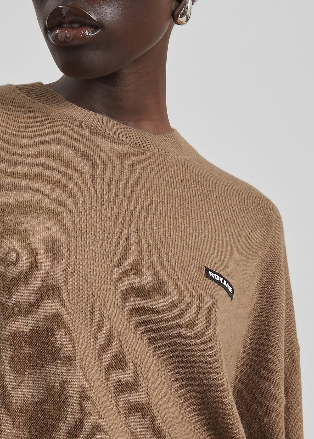 Rotate Basic Crewneck Sweater - Portabella - 6