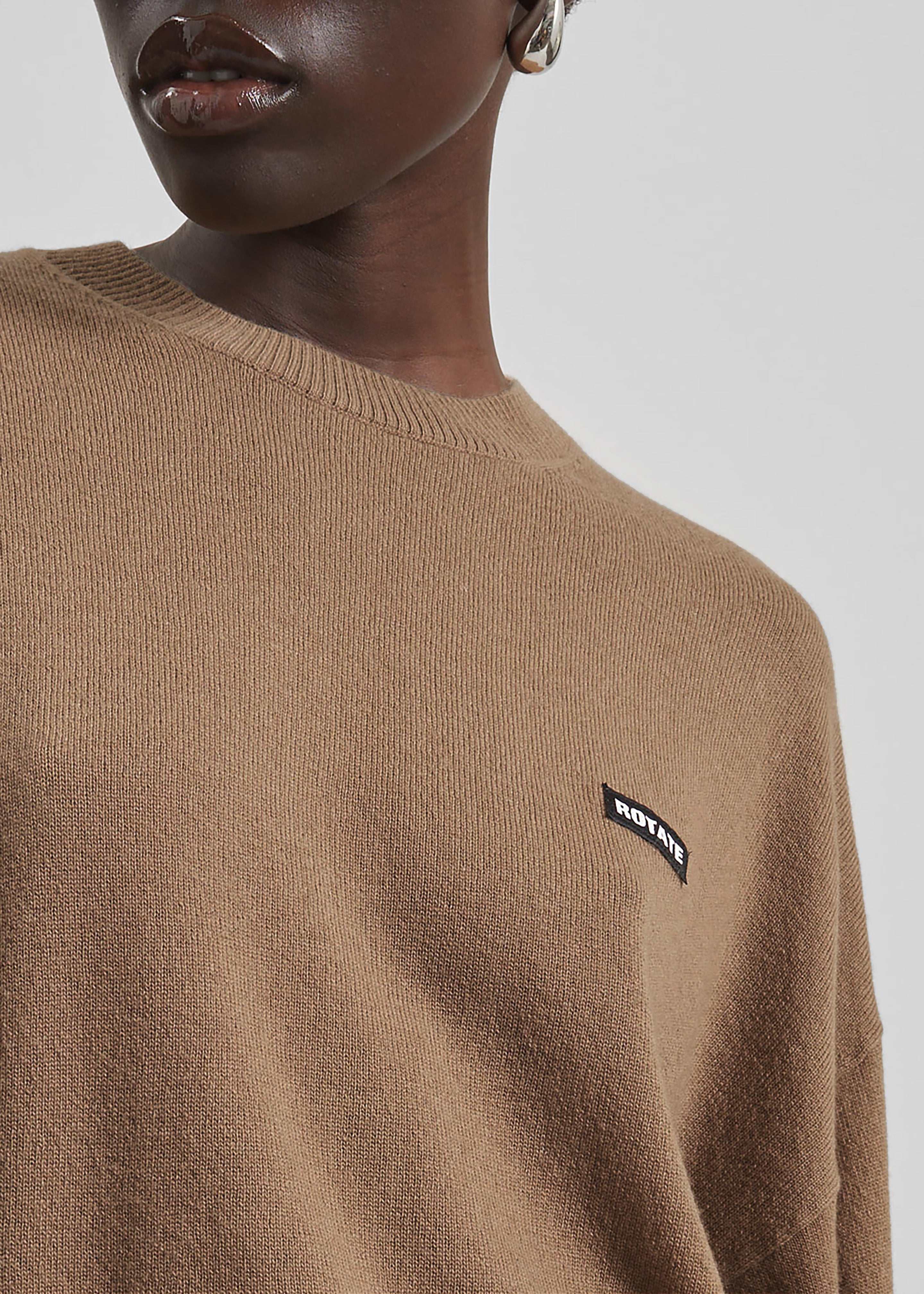 Rotate Basic Crewneck Sweater - Portabella - 6