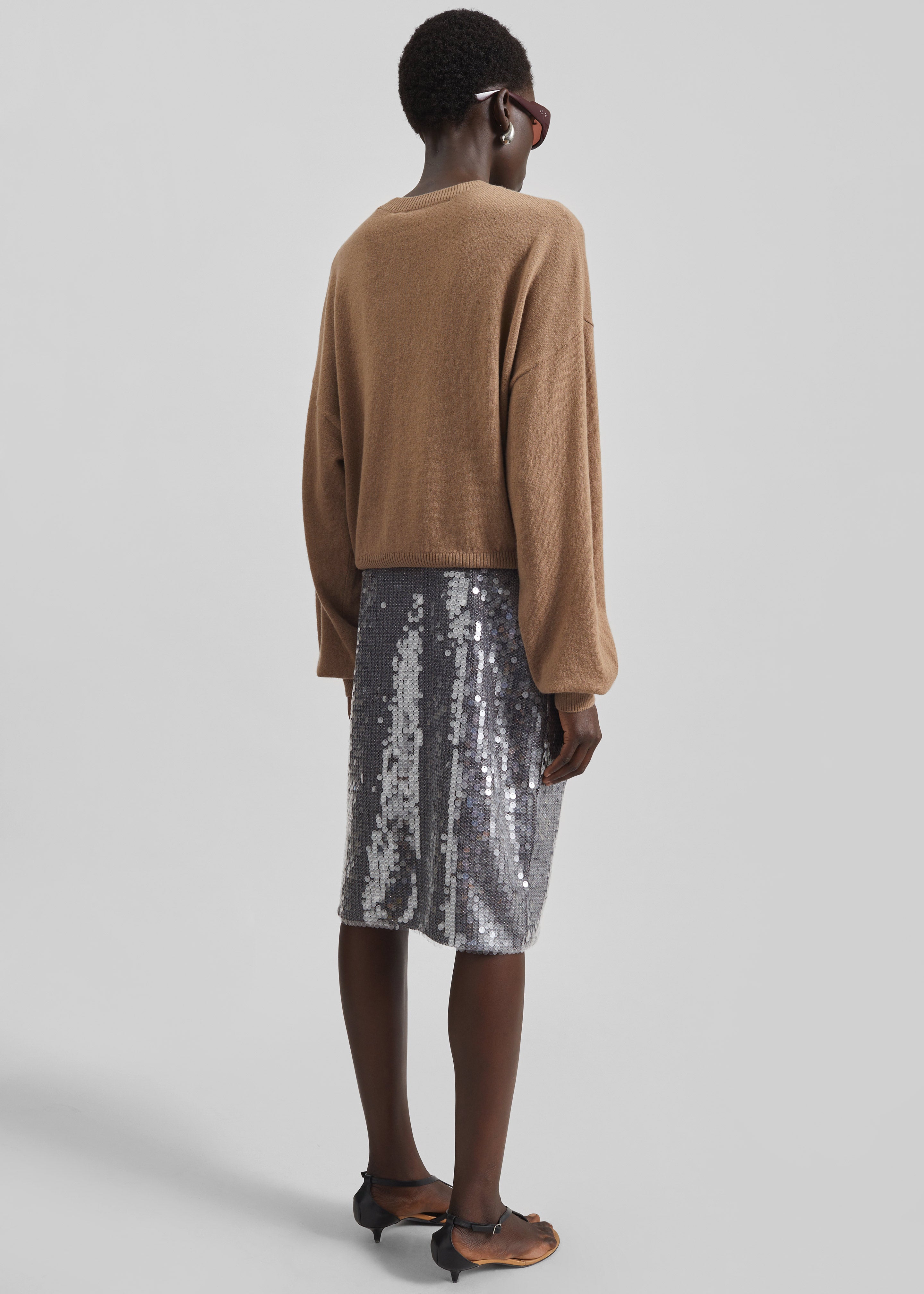 Rotate Basic Crewneck Sweater - Portabella - 7