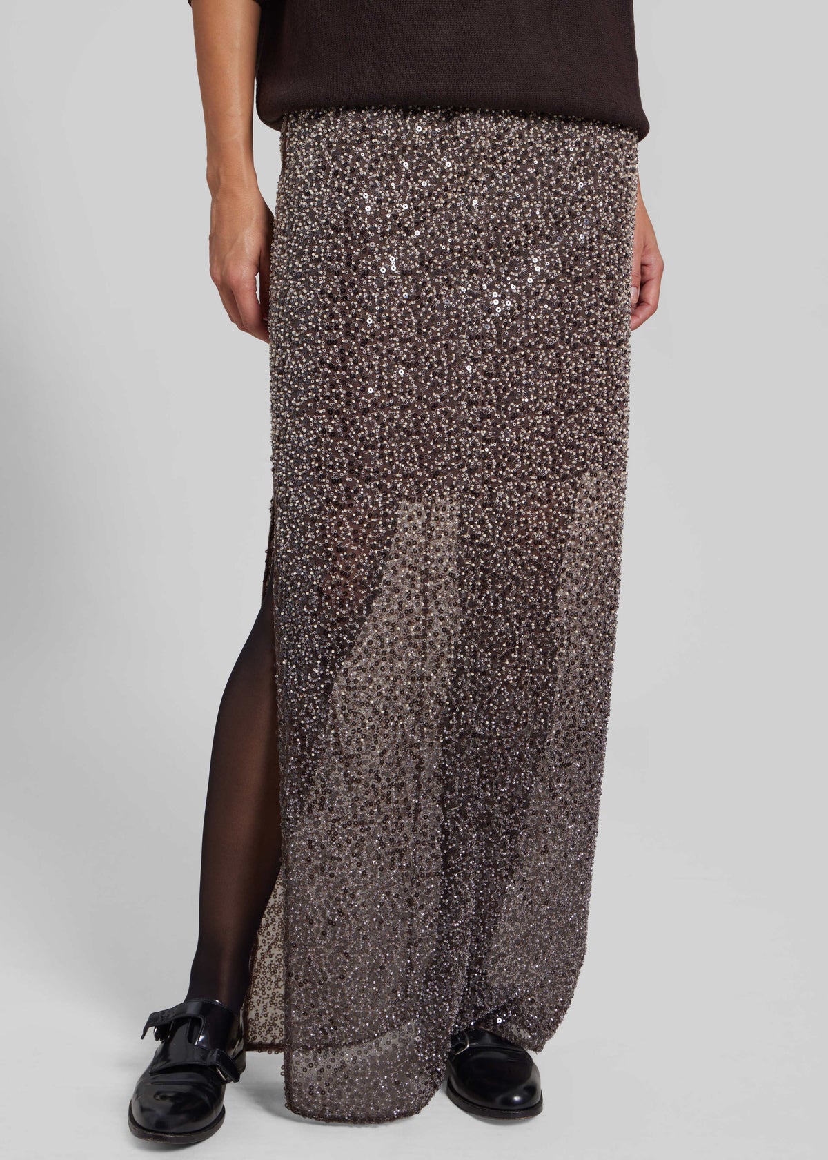 Rotate Beaded Maxi Skirt - Nougat Comb - 4