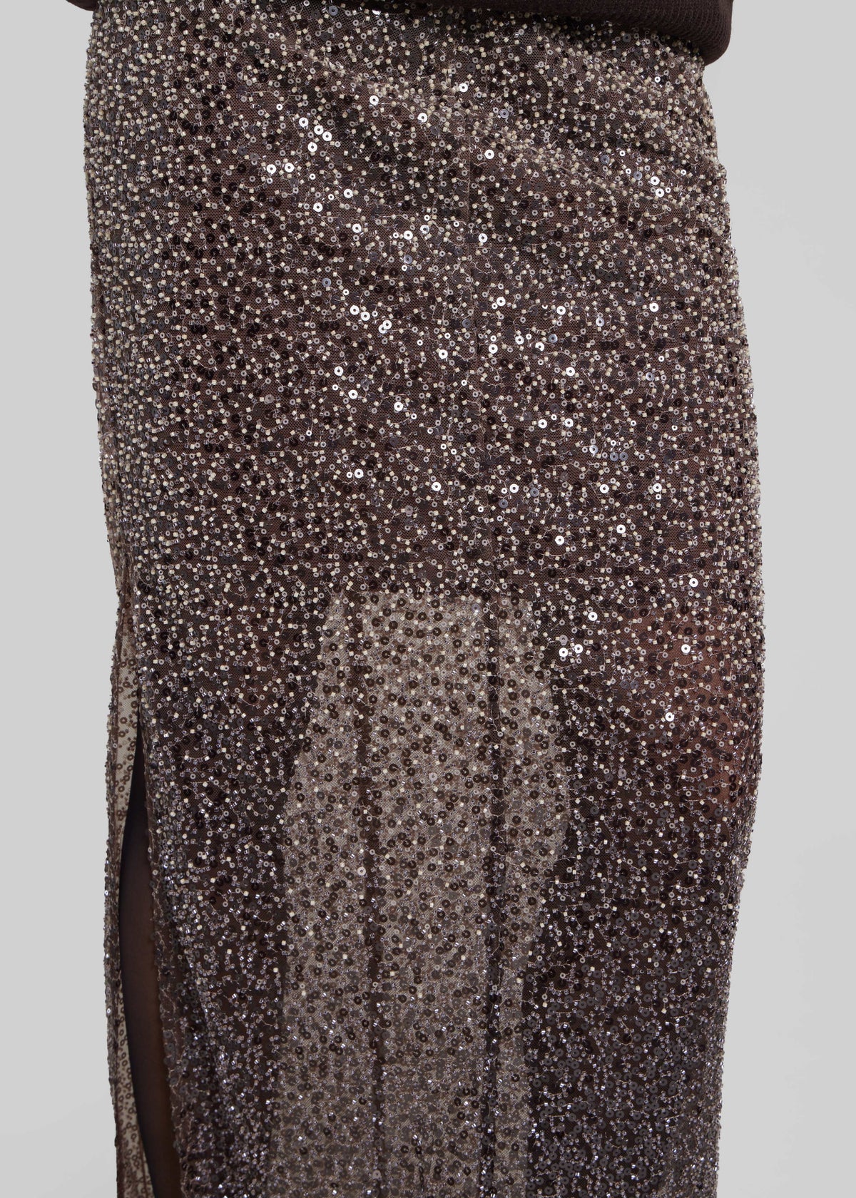 Rotate Beaded Maxi Skirt - Nougat Comb - 2