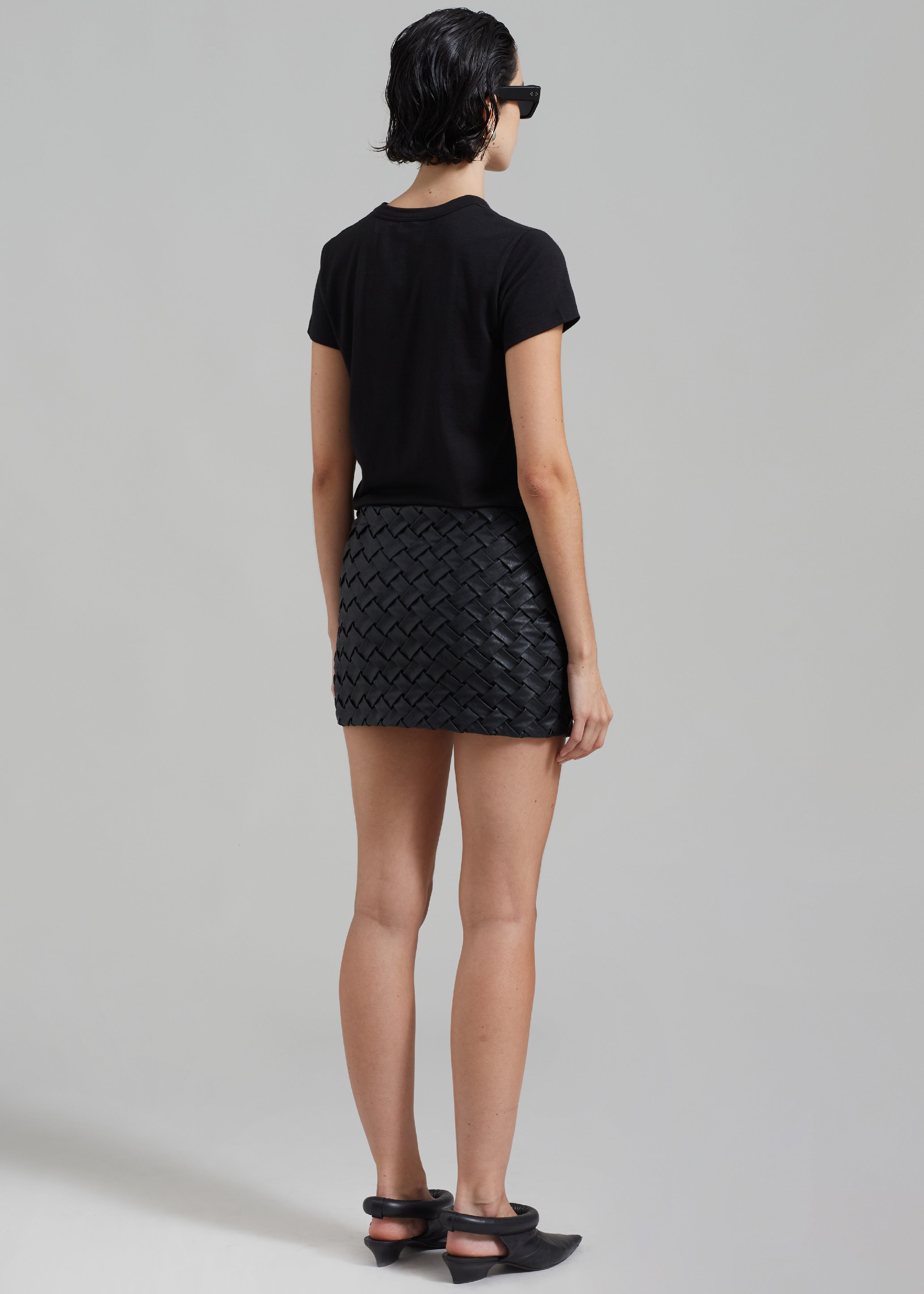ROTATE Braided Mini Skirt - Black - 8