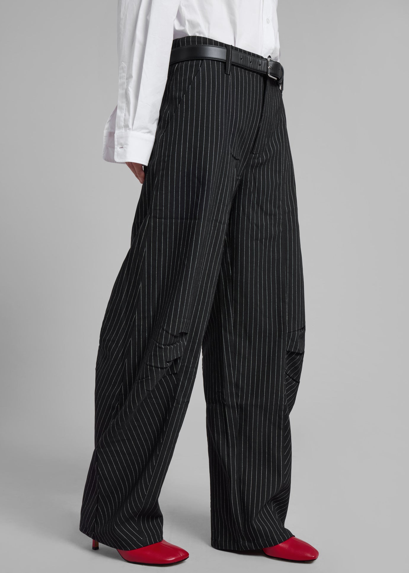 Rotate Cargo Pants - Black Pinstripe - 1