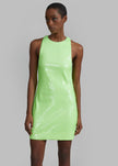 ROTATE Sequins Mini High Neck Dress - Green Gecko