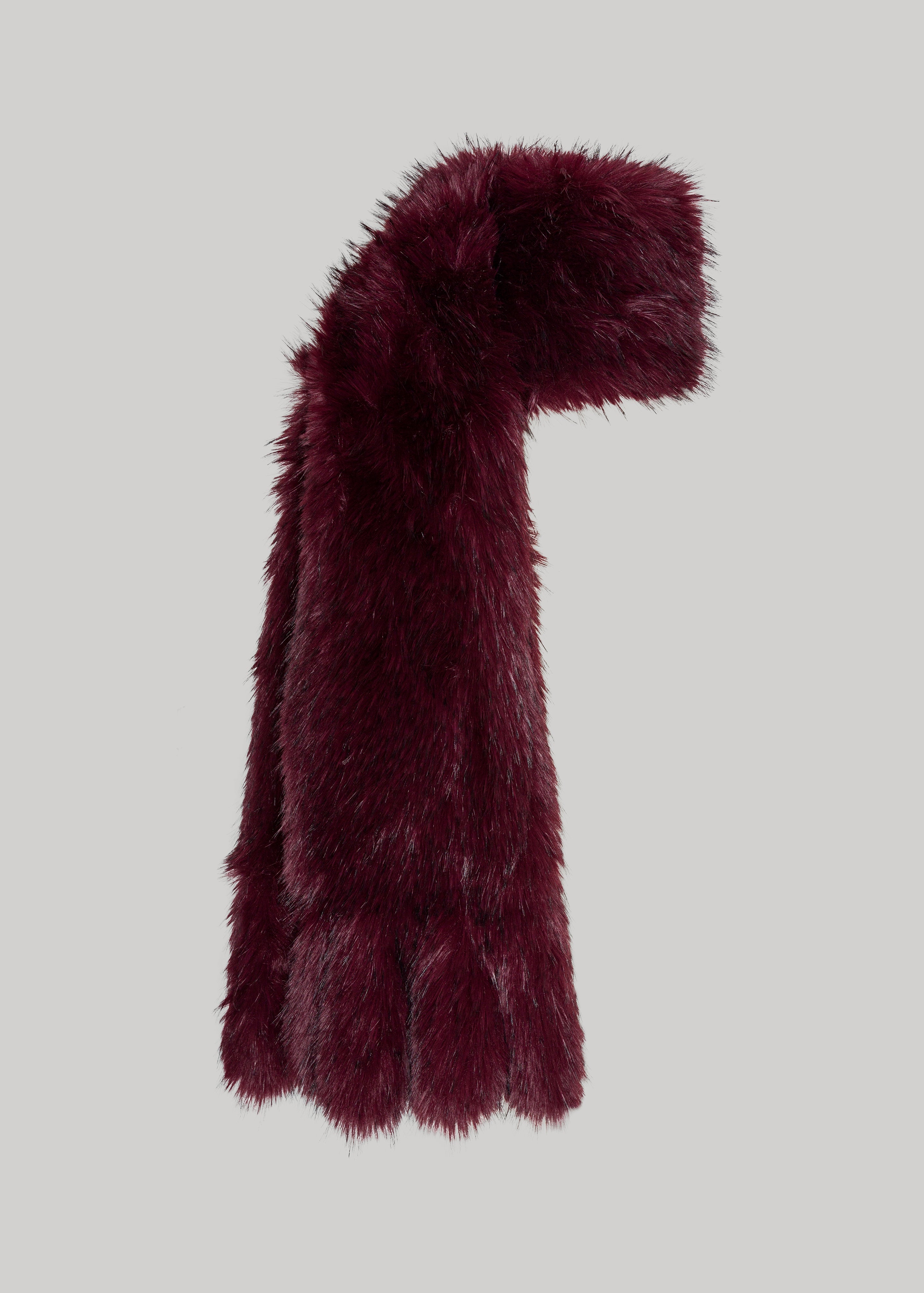 Rotate Faux Fur Scarf - Zinfandel - 6