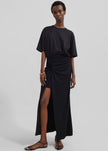 Rotate Fitted Twisted Skirt - Black