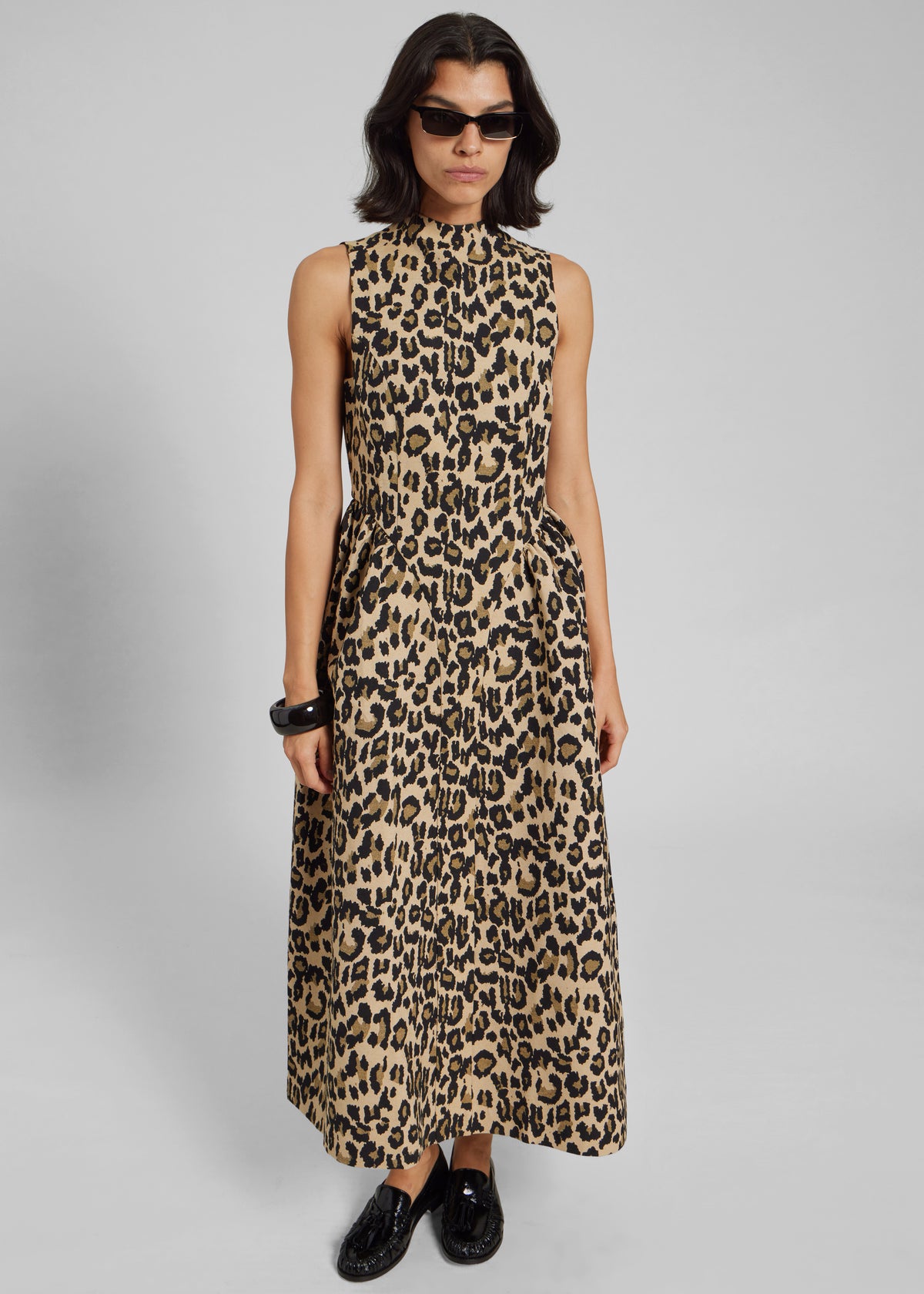 Rotate Jacquard Midi Dress - Dijon Comb - 5